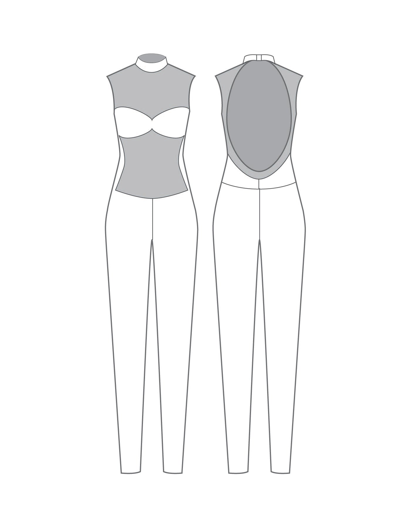 Custom Inked Stay Unitard (Open Back) - Lycra