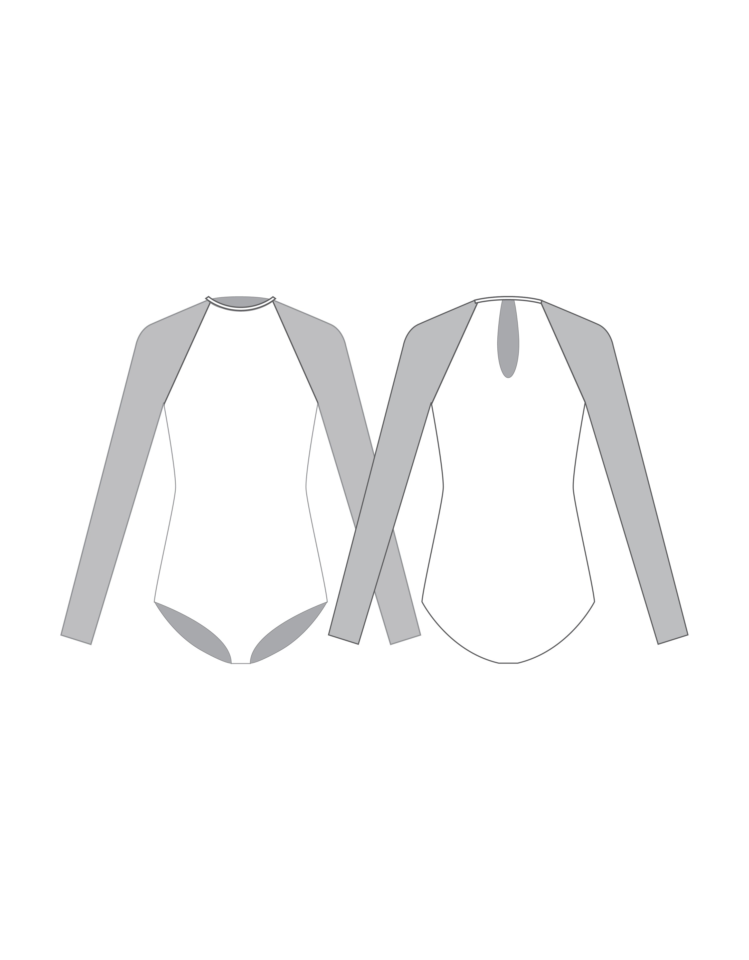 Custom Inked LS Raglan Leotard Keyhole Back - Lycra