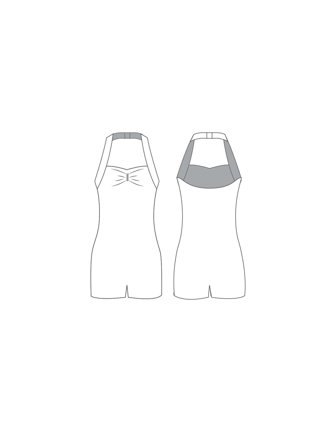 Custom Inked Halter Strap Biketard - Lycra
