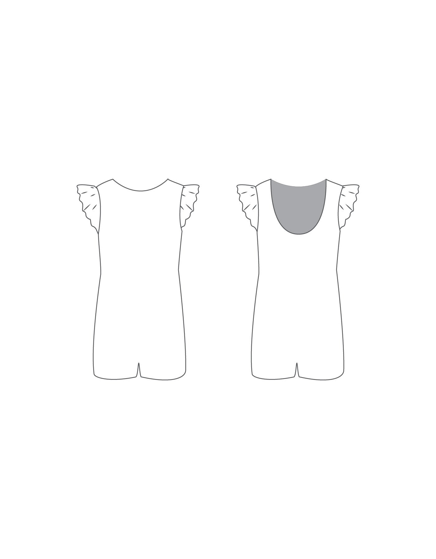 Custom Inked Tank Gather Sleeve Biketard - Hologram