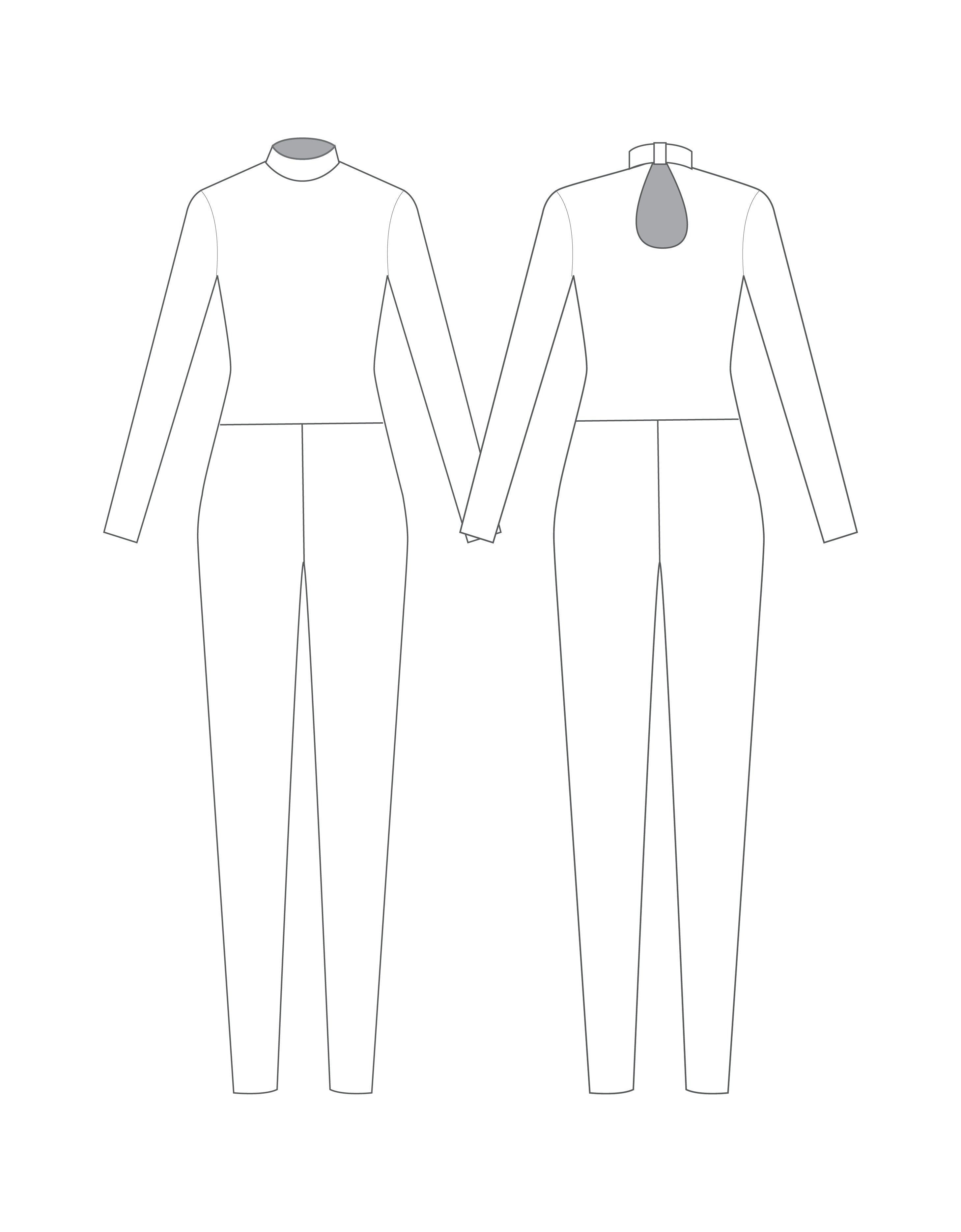 Custom Inked LS Tneck Keyhole Back Unitard - Lycra