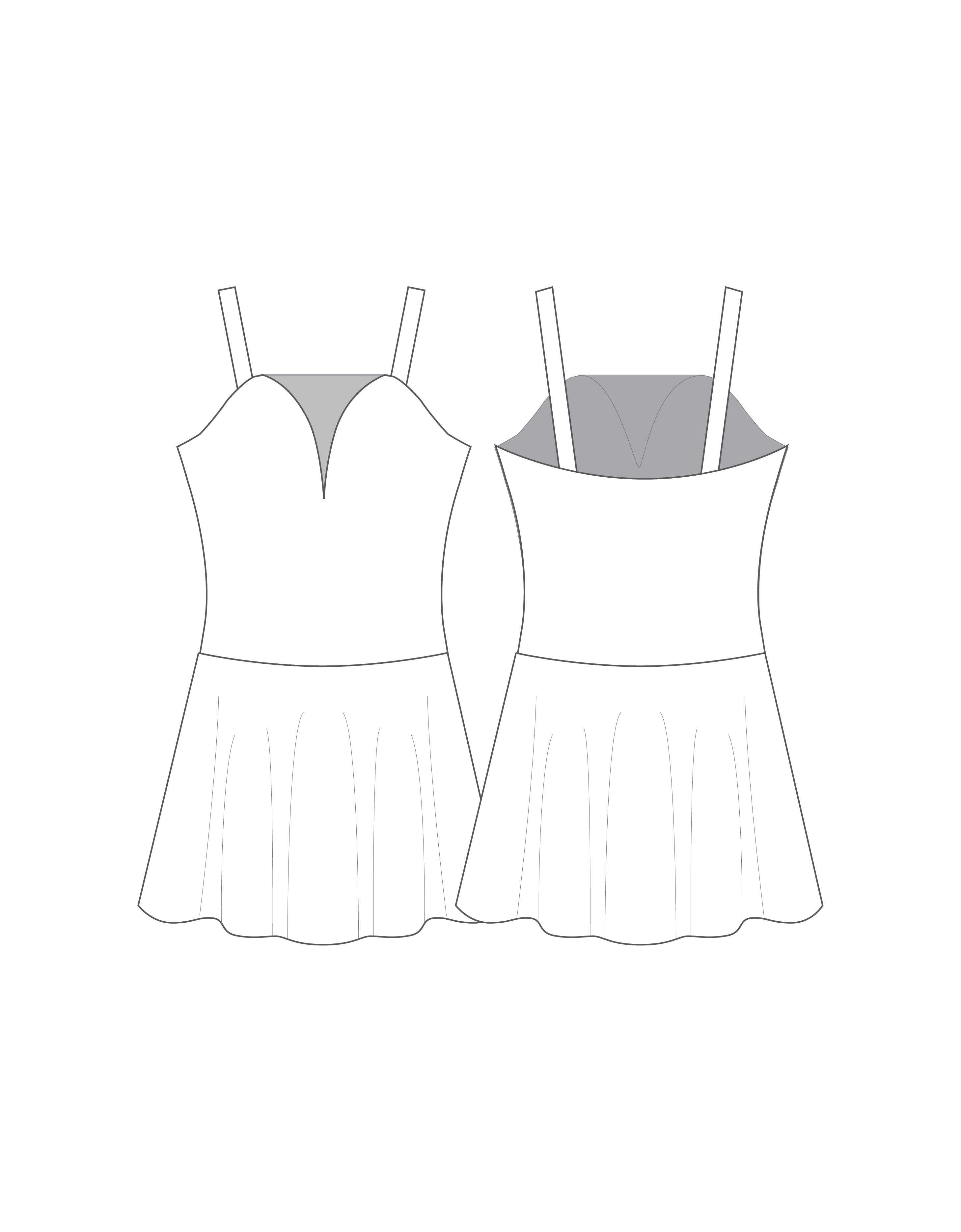 Custom Inked Vneck Bodice Dress - Velvet