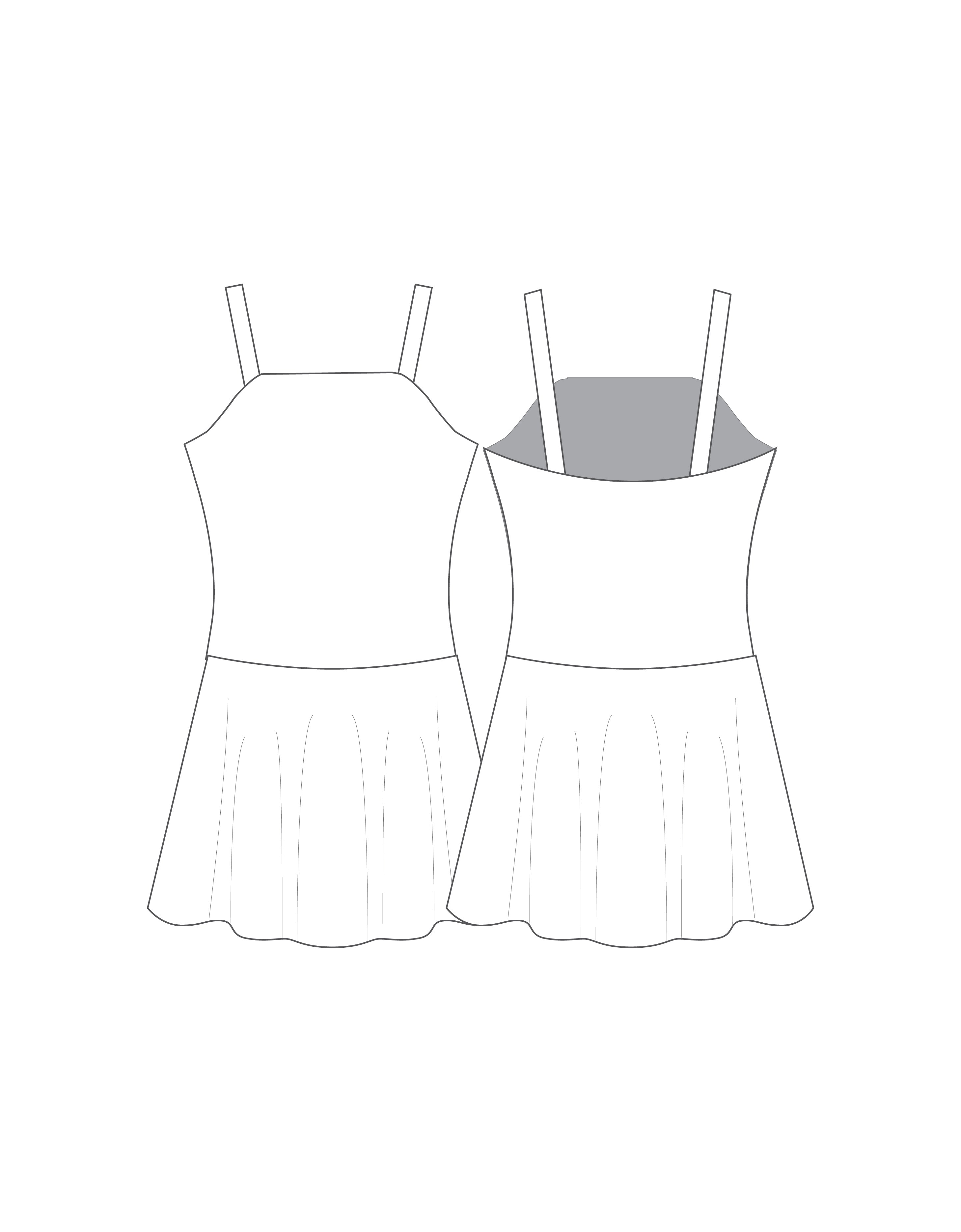 Custom Inked Straight Neck Bodice Dress - Velvet