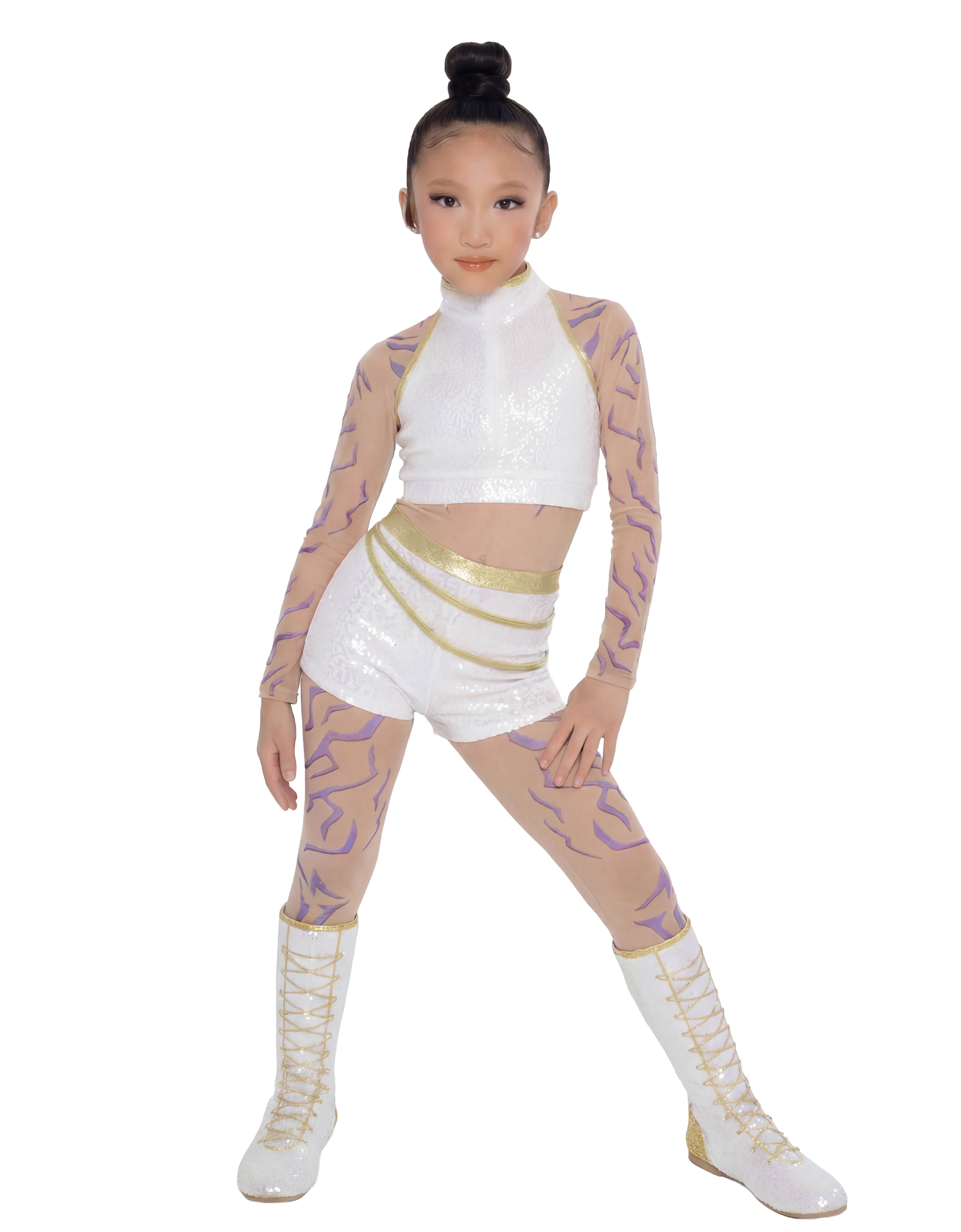 Huntress Golden Boot Covers with Mesh Leggings