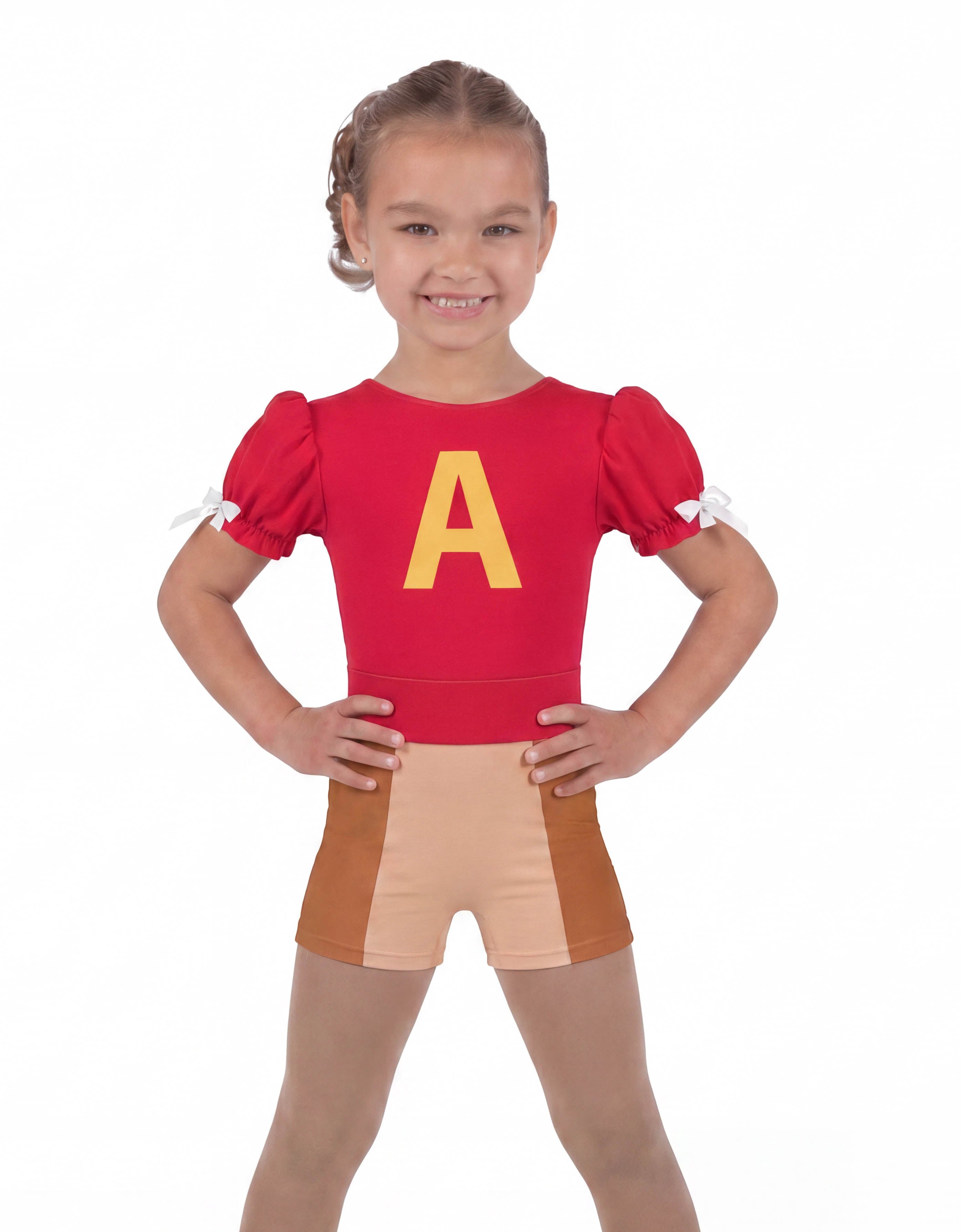 Chipmunks Puff Sleeve Biketard