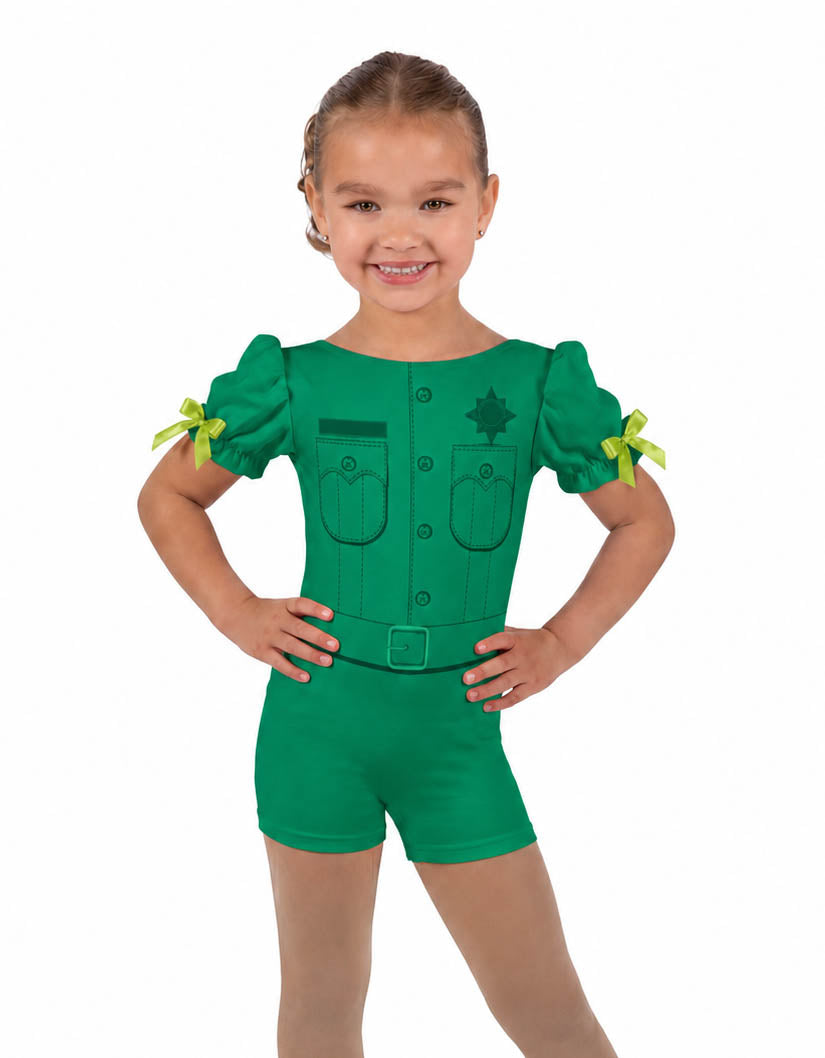 Toy Soldier Puff Sleeve Biketard