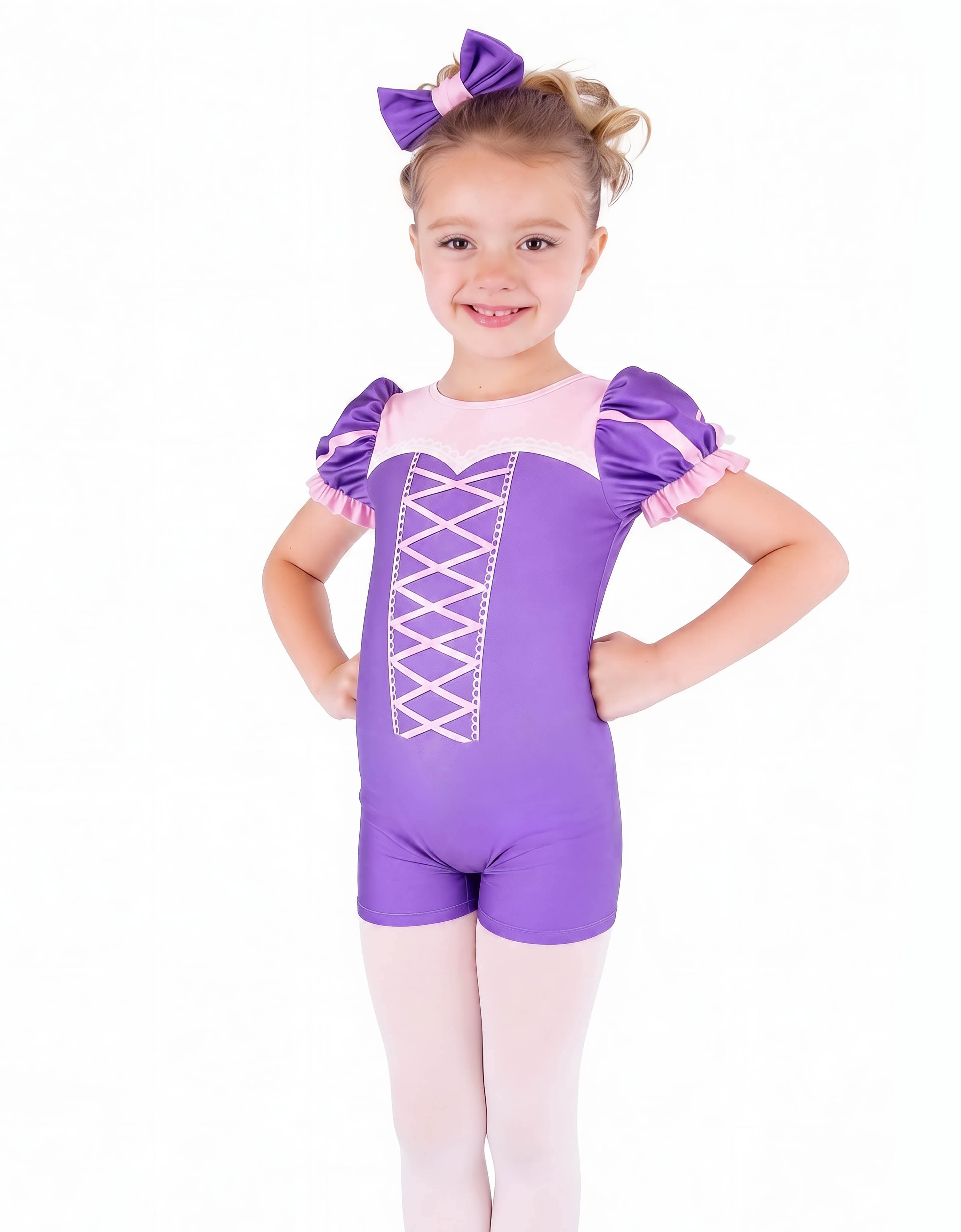 Princess in the Tower Puff Sleeve Biketard