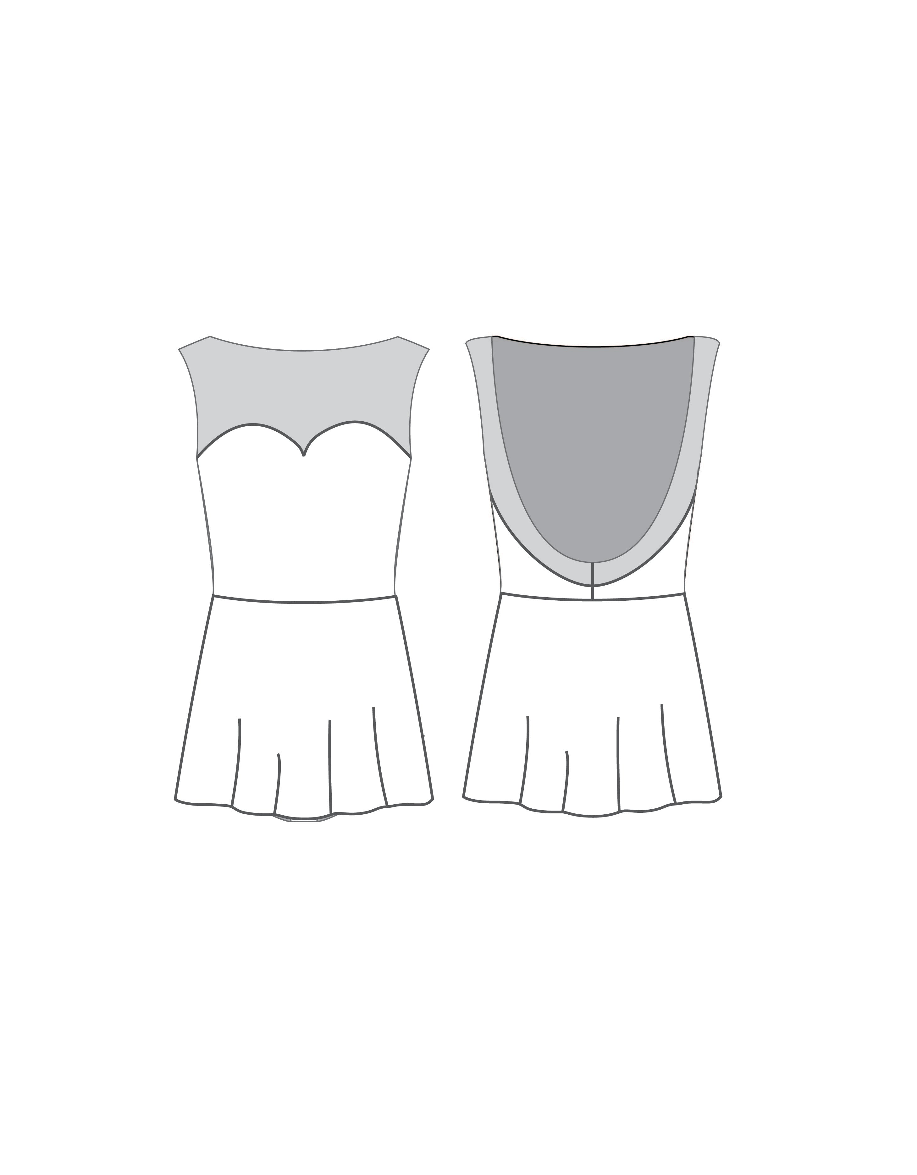 Custom Inked Mesh Sweetheart Dress - Lycra & Mesh