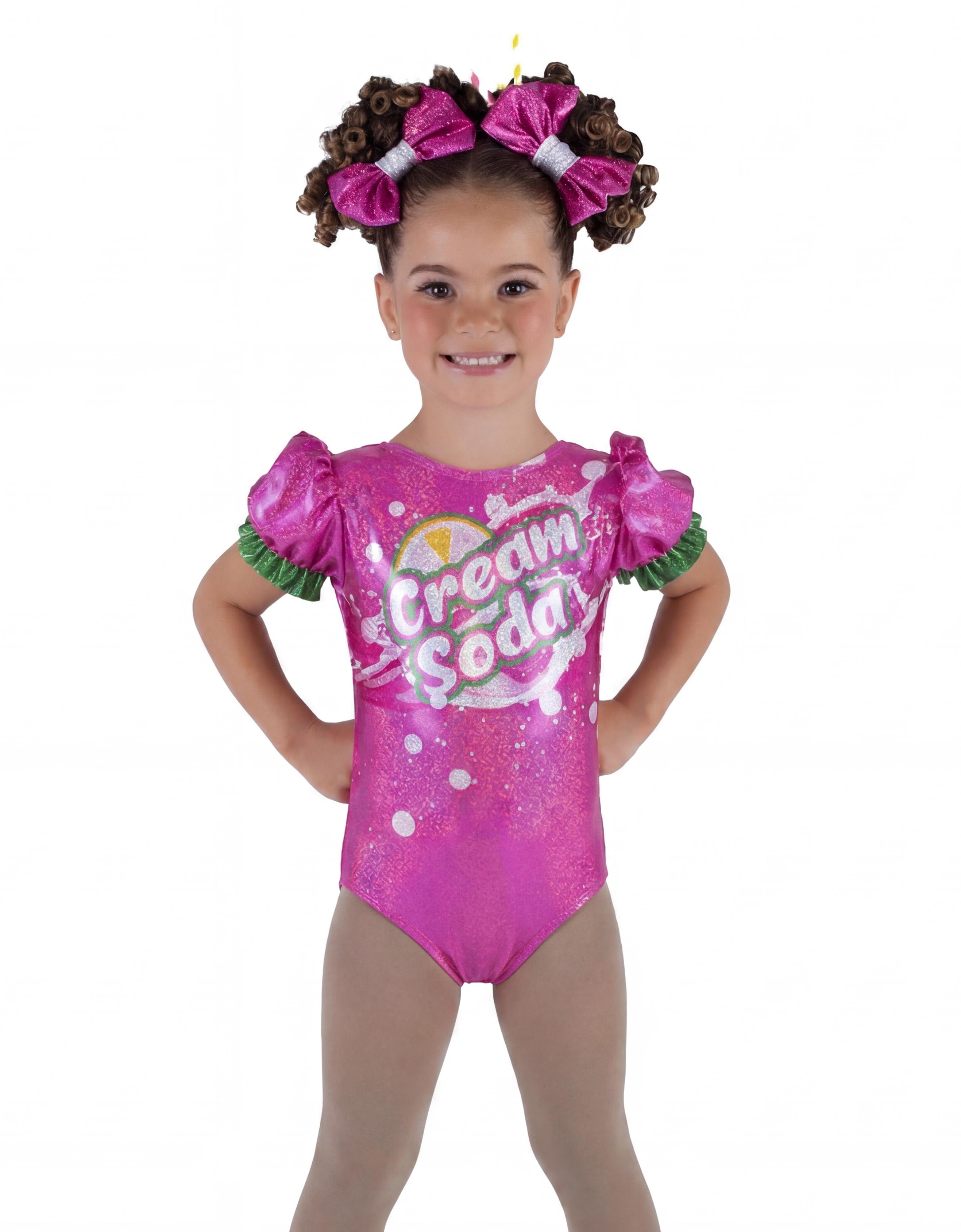 Cream Soda Puff Sleeve Leotard