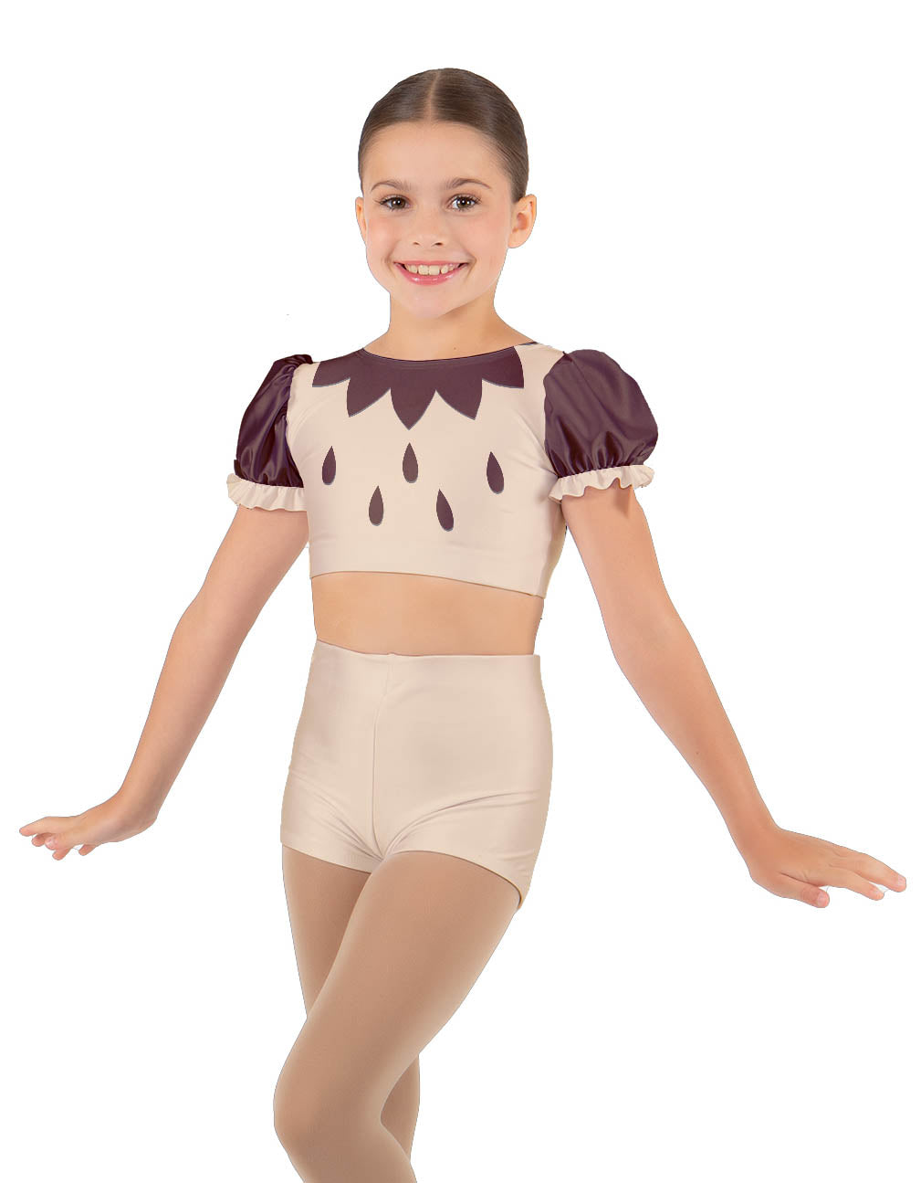 Little Owl Puff Sleeve Crop Top