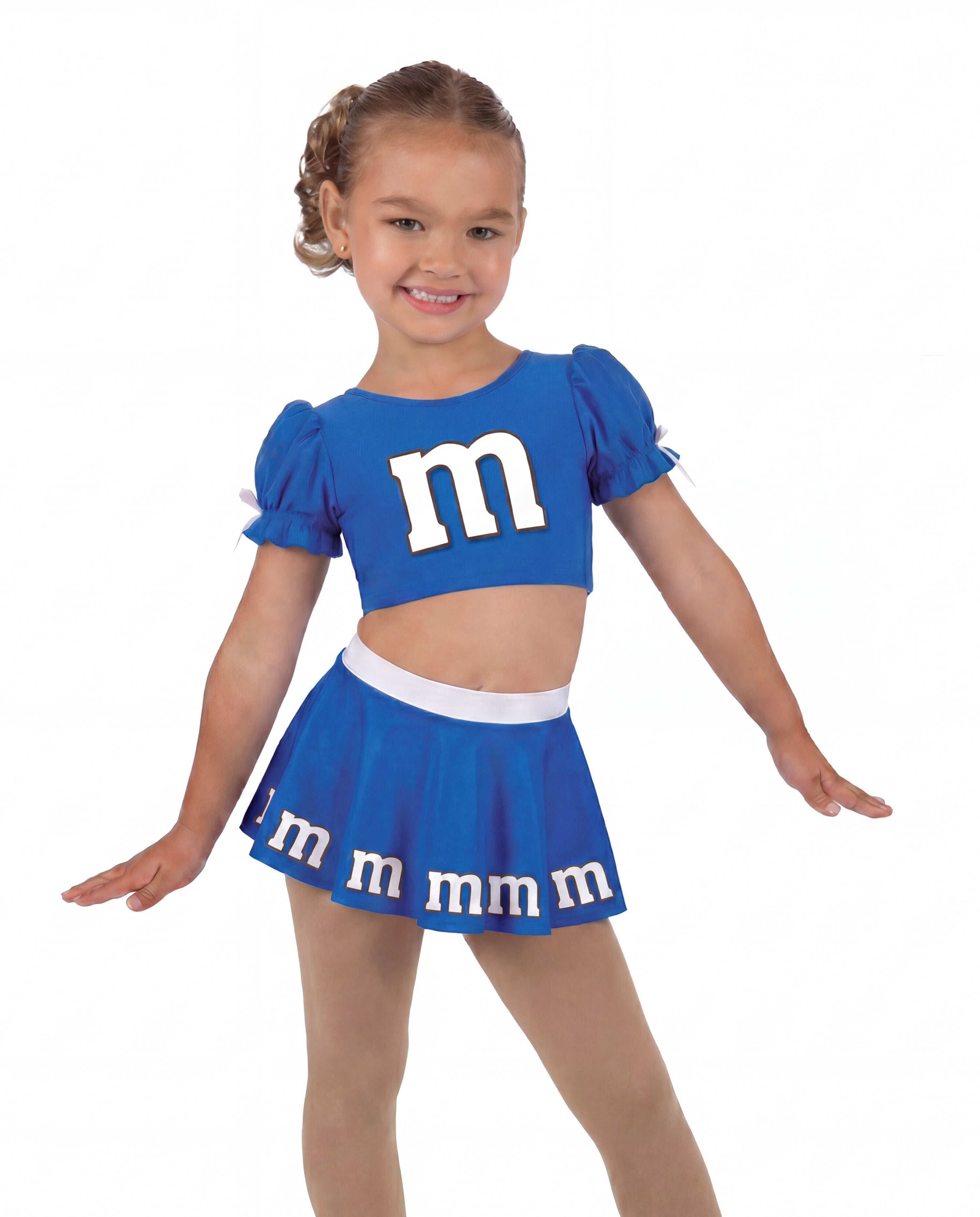 Chocolate M Puff Sleeve Crop Top