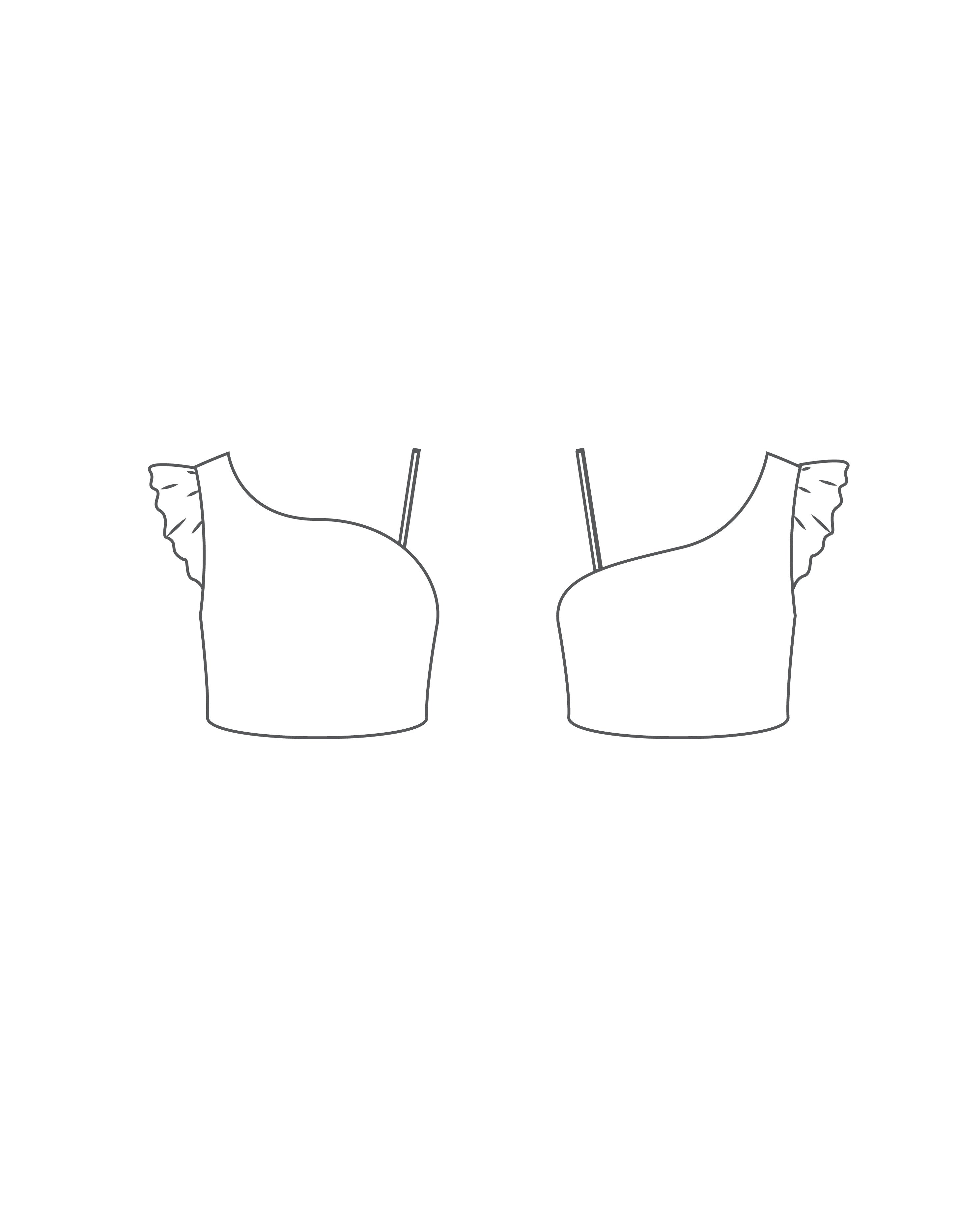 Custom Inked One Shoulder Crop with Gather Sleeve - Hologram