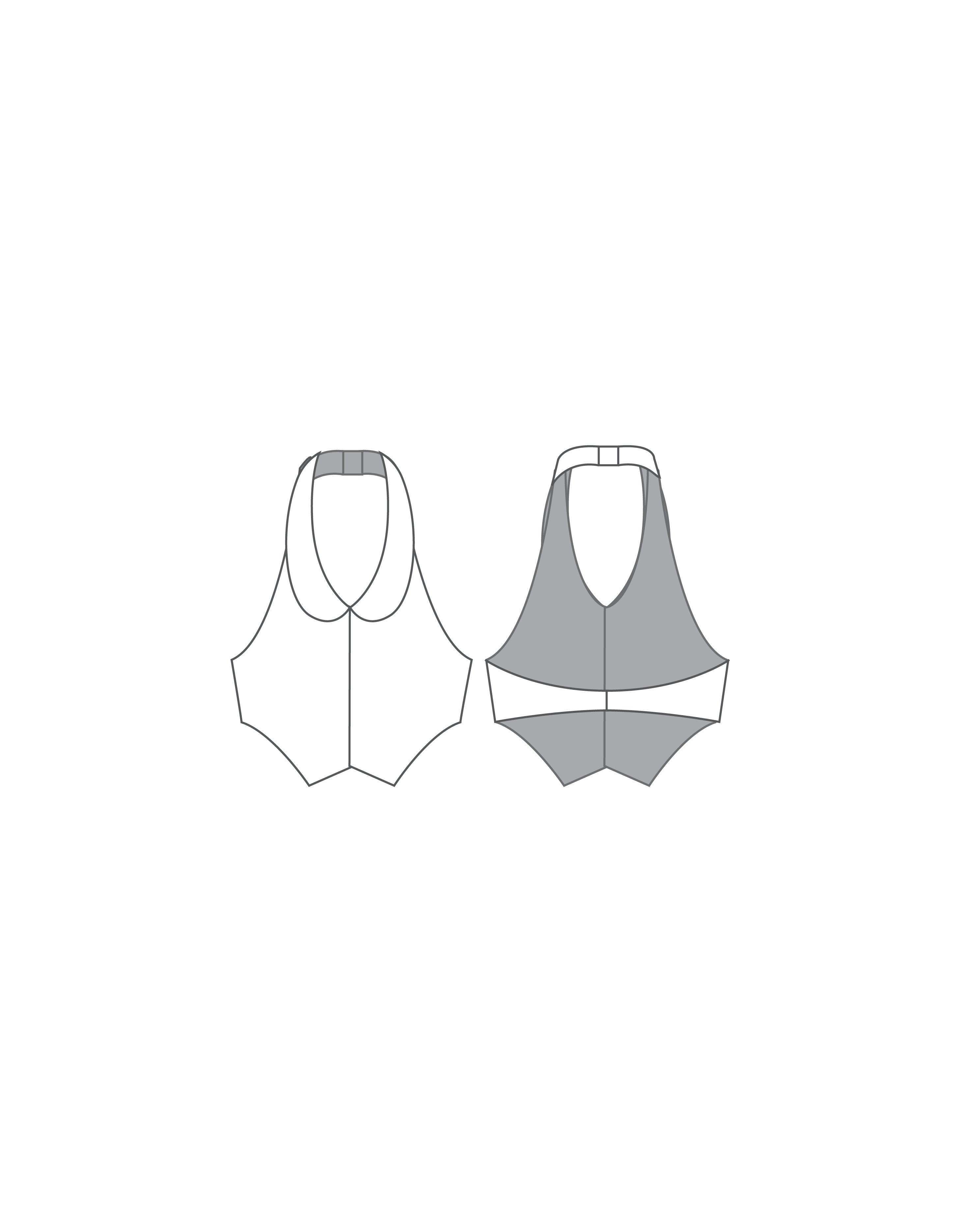 Custom Inked Halter Vest with Collar - Lycra
