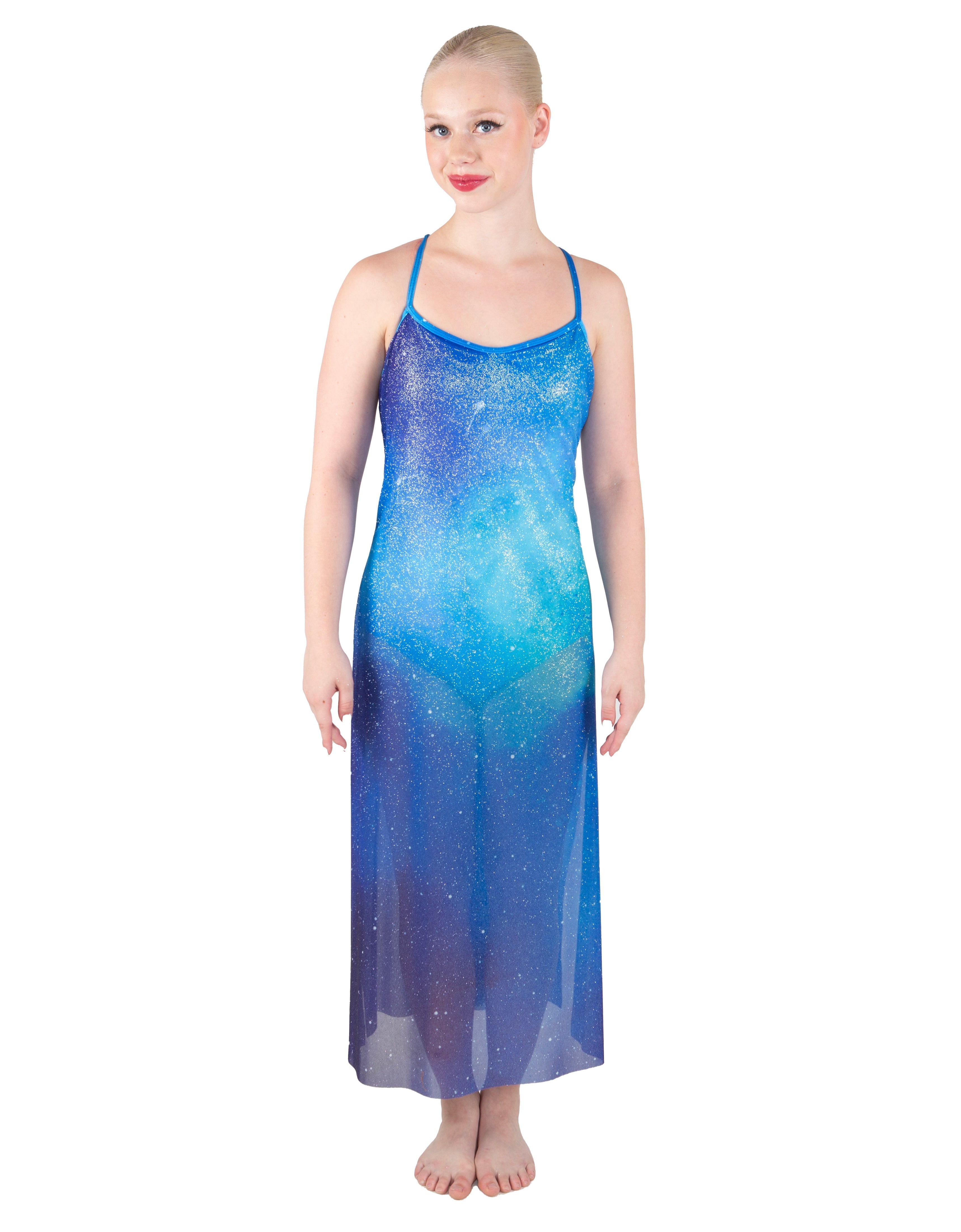 Celestial Long Chiffon Panel Dress