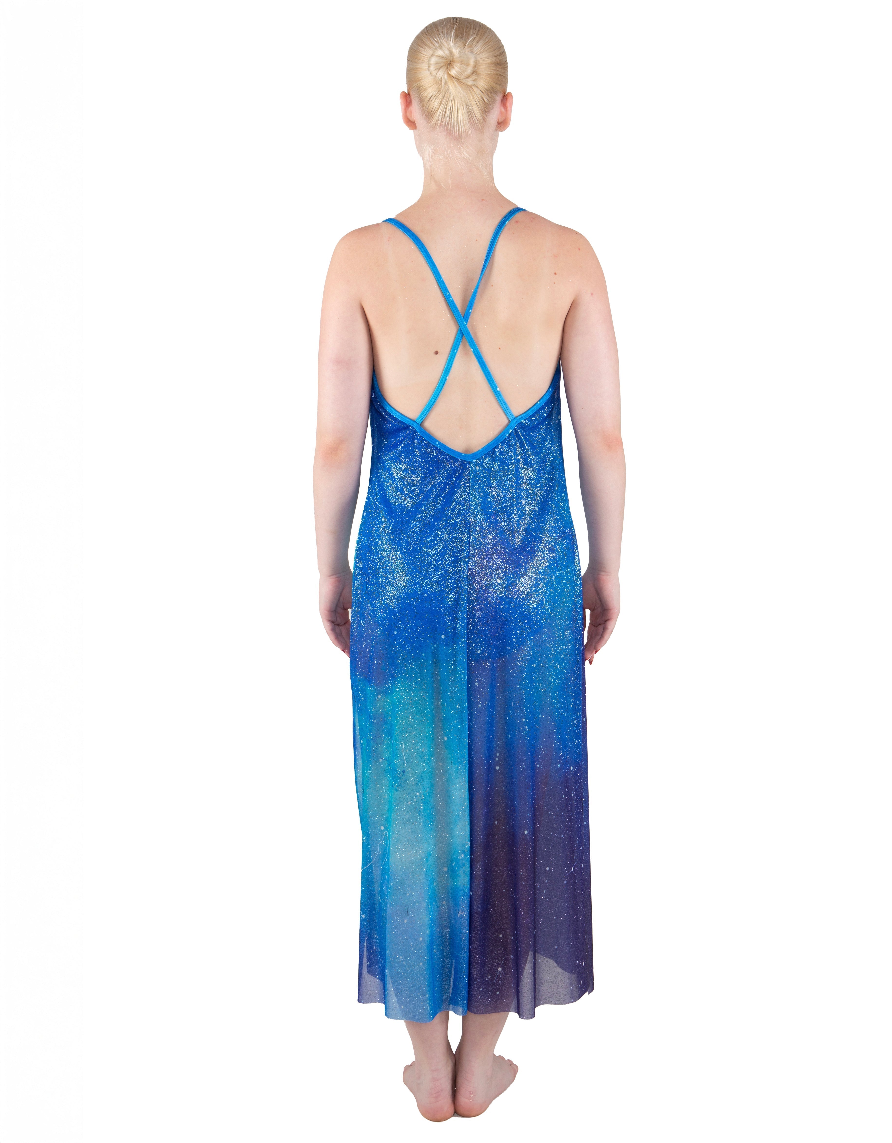 Celestial Long Chiffon Panel Dress