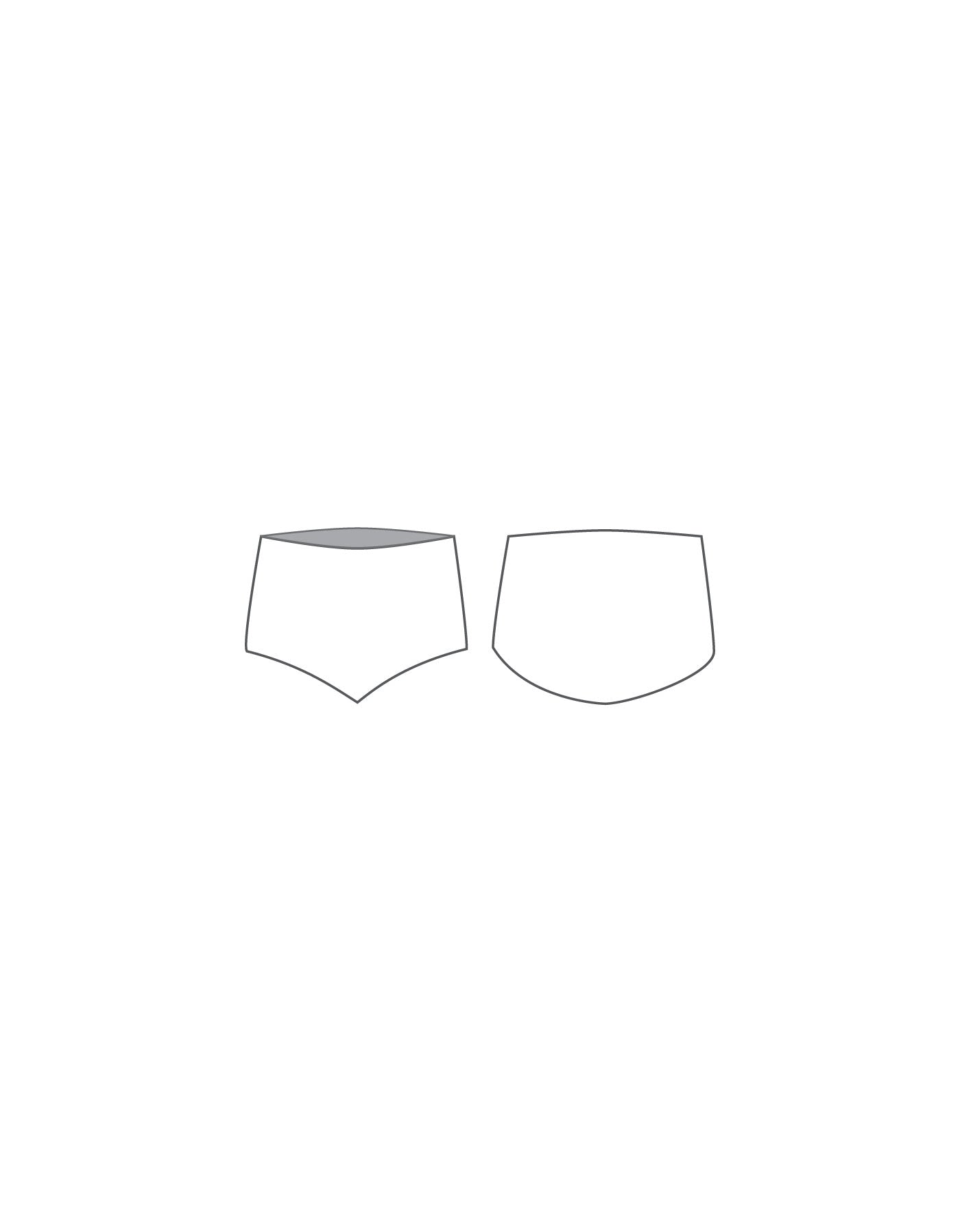 Custom Inked High Rise Low Cut Panty - Lycra