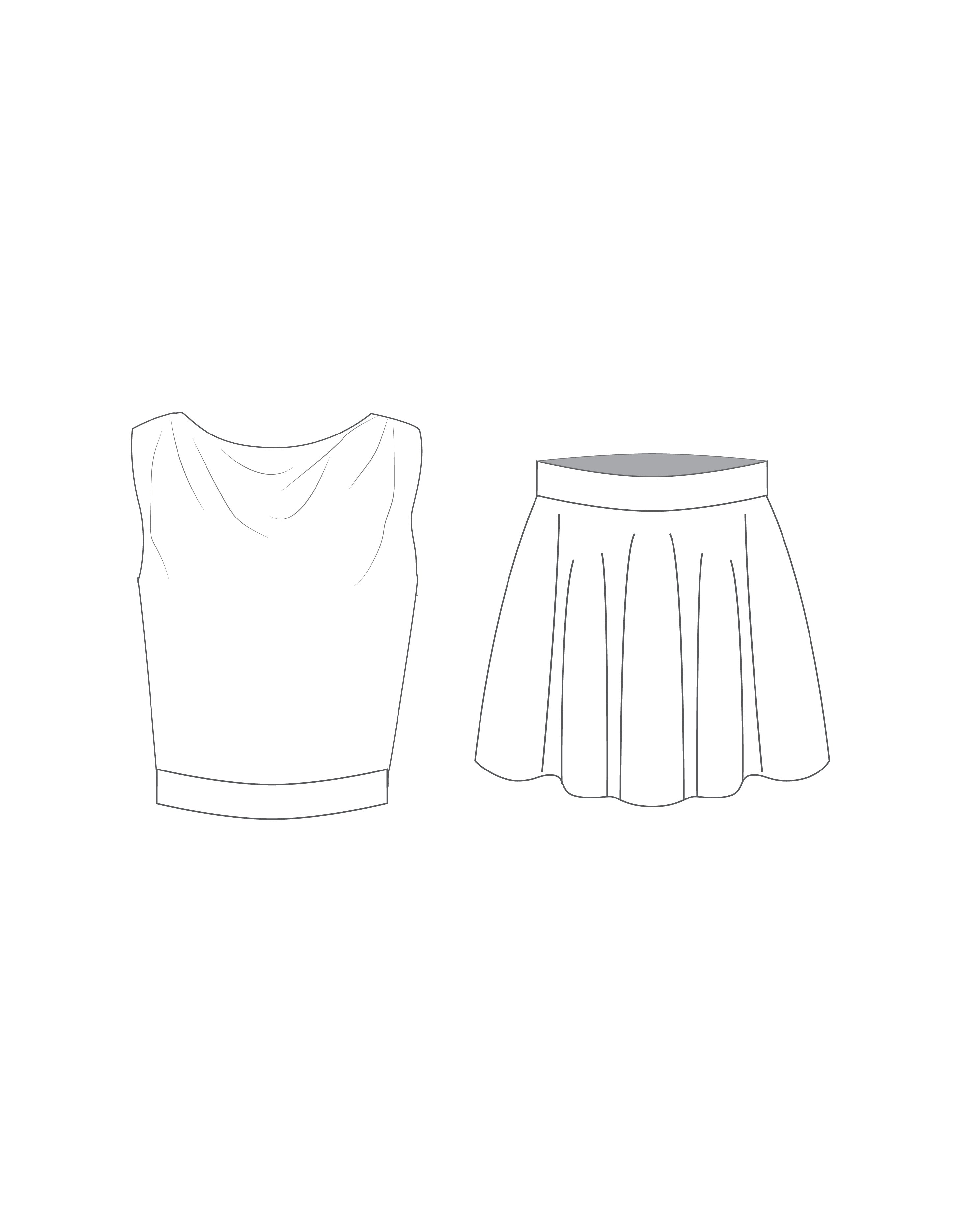 Custom Inked Convertible Top to Skirt - Lycra