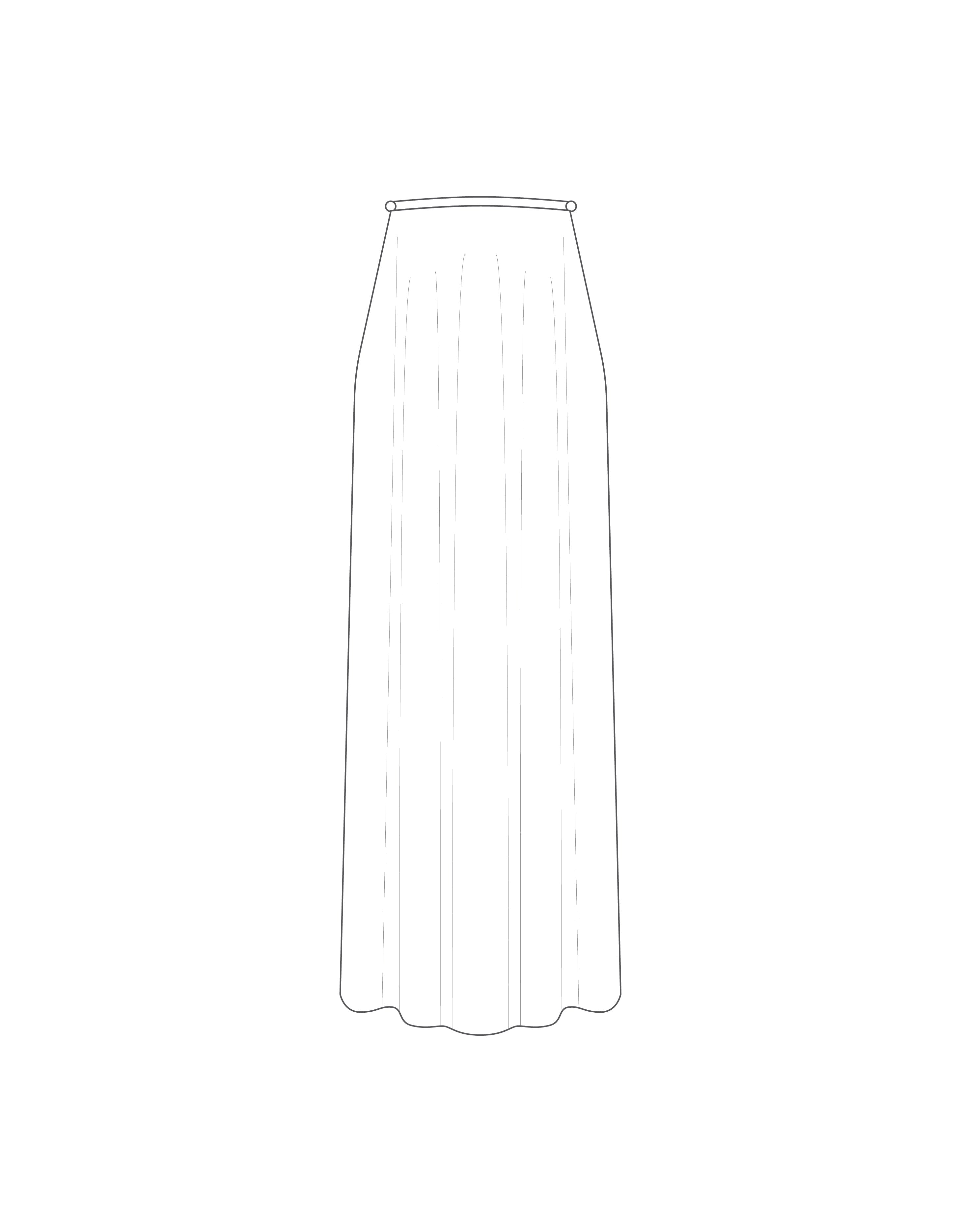 Custom Inked Chiffon Half Skirt - Chiffon