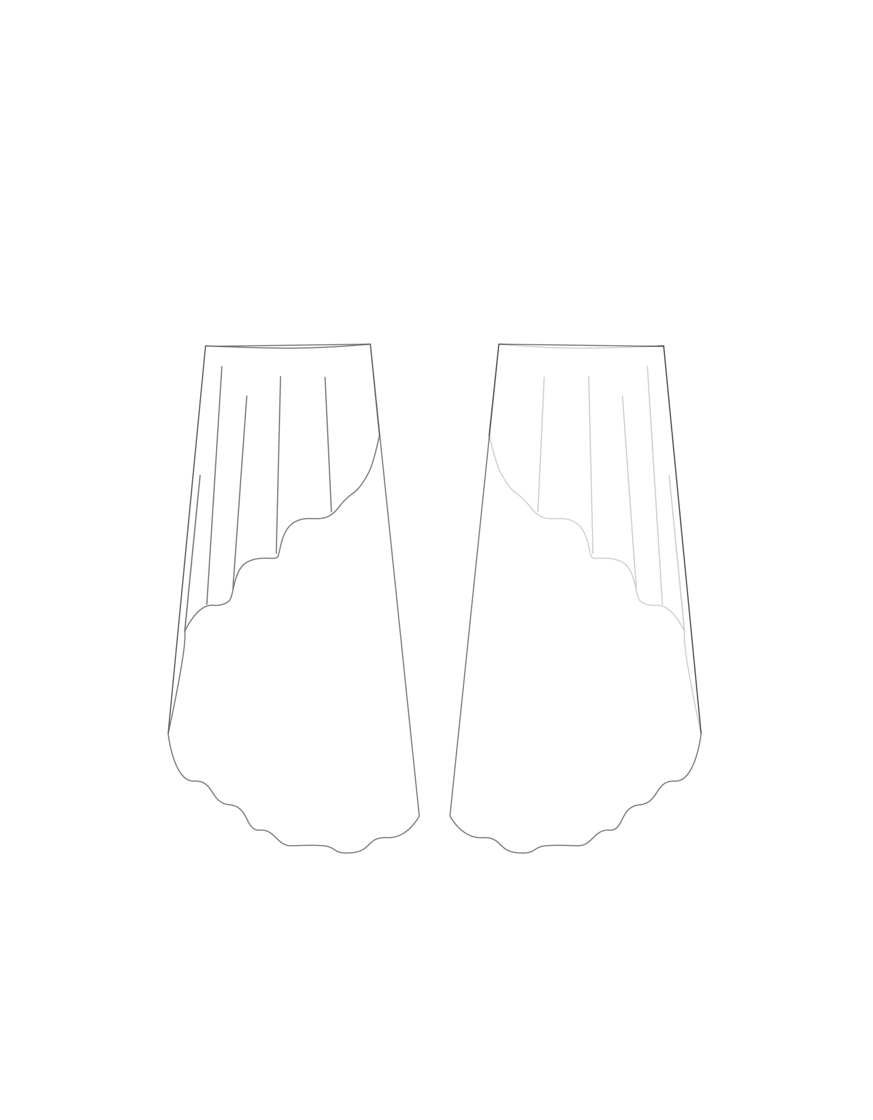 Custom Long Asymetrical Skirt - Chiffon