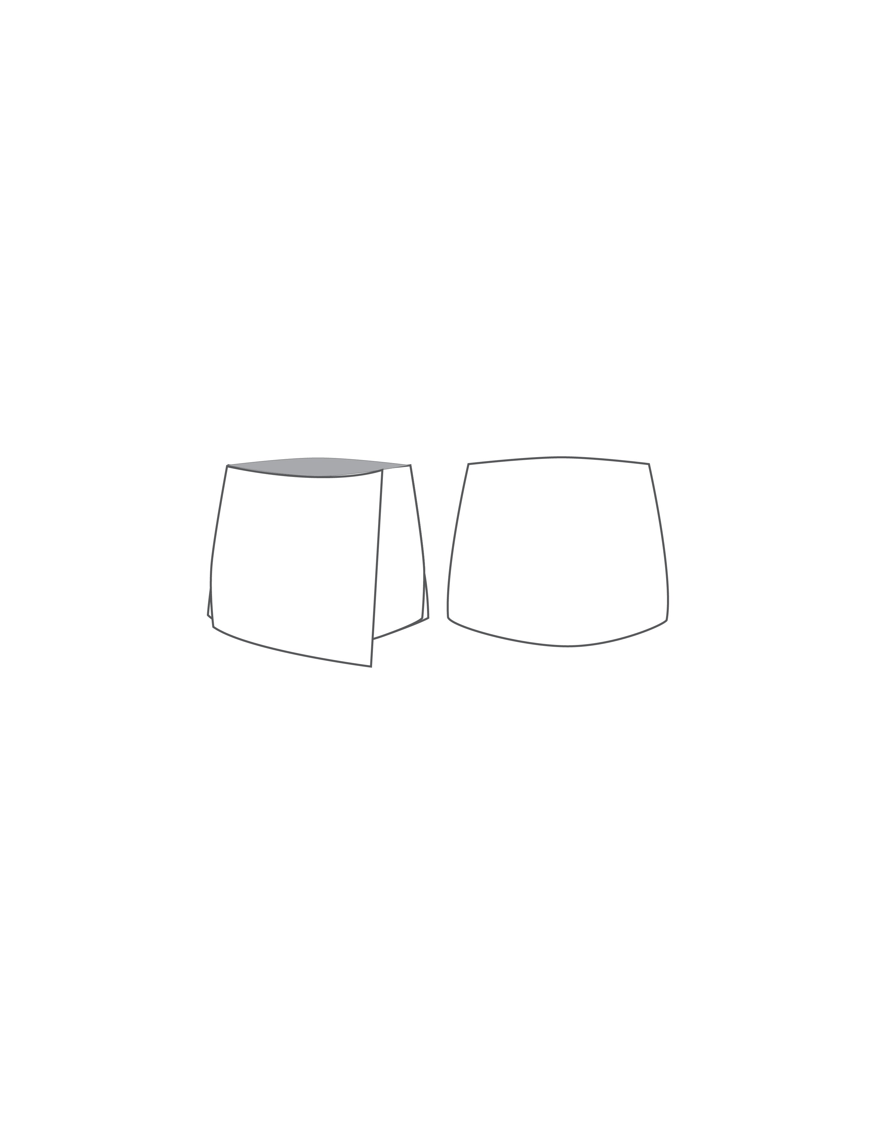 Custom Inked Wrap Panel Skort - Lycra