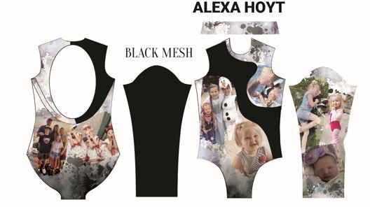 Custom Alexa Hoyt Lycra/Mesh Shadows Leotard - CL