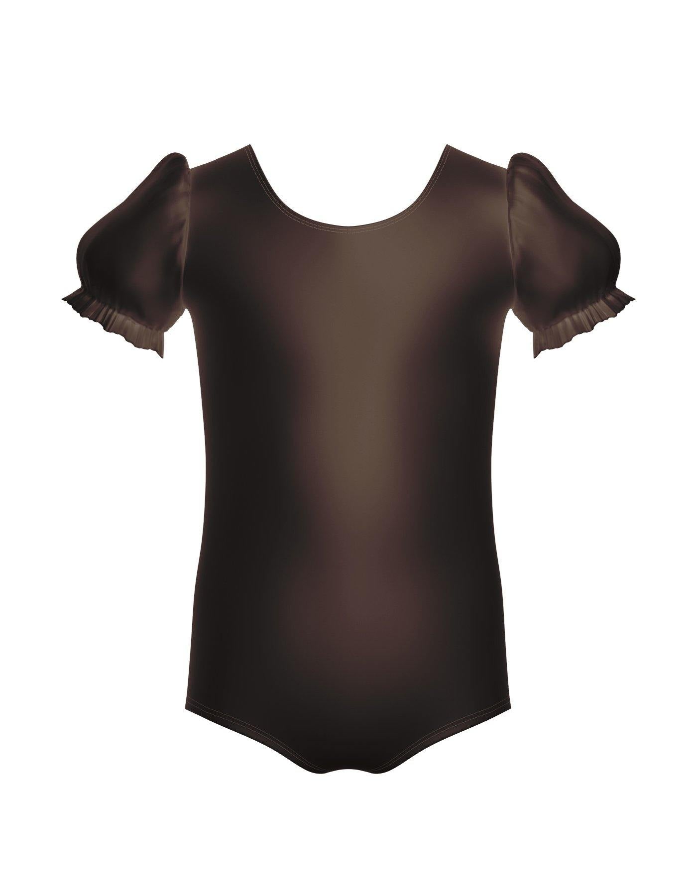 Solid Lycra Puff Sleeve Leotard