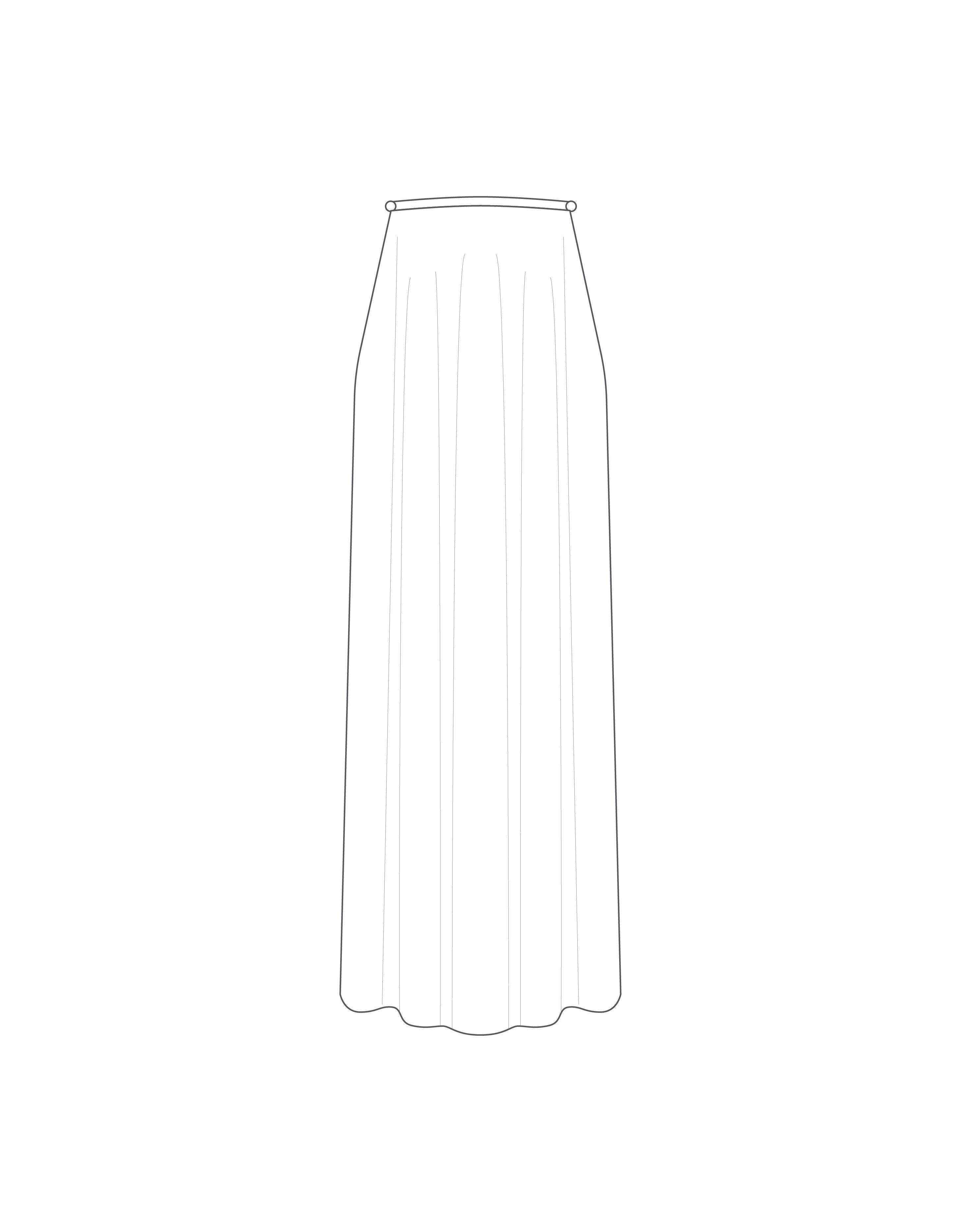 Custom Inked Chiffon Half Skirt - Hamilton Theatrical
