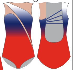 Custom American Ombre Sleeveless Spectral Leotard