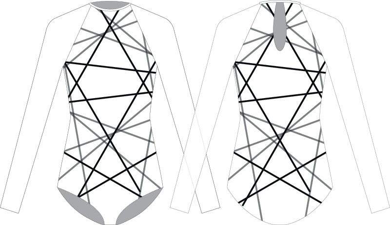 Custom Chess LS Raglan Leotard Keyhole Back