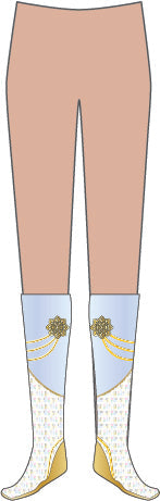 Huntress Golden Boot Covers with Mesh Leggings