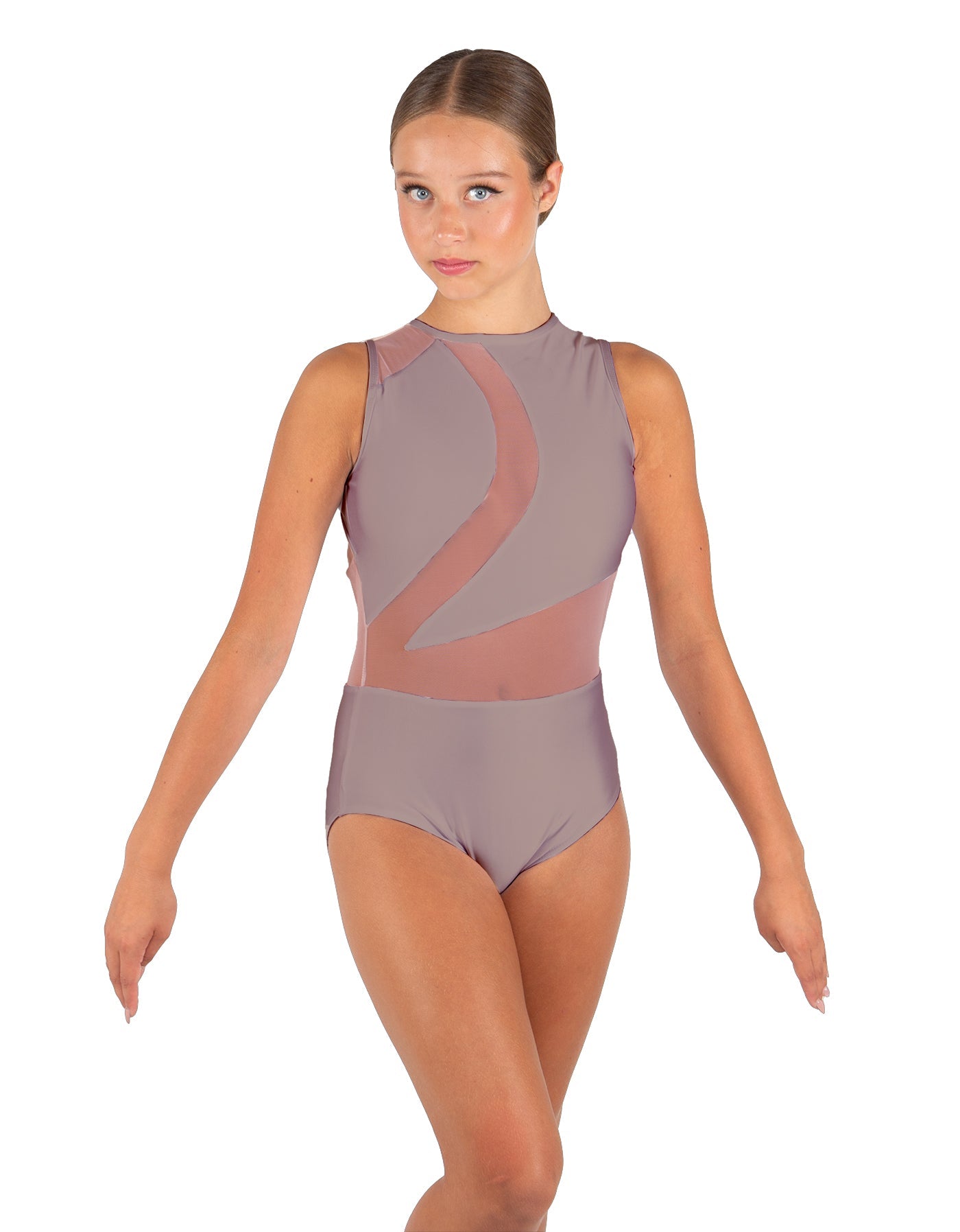 Solid Lycra Embrace Sleeveless Leotard