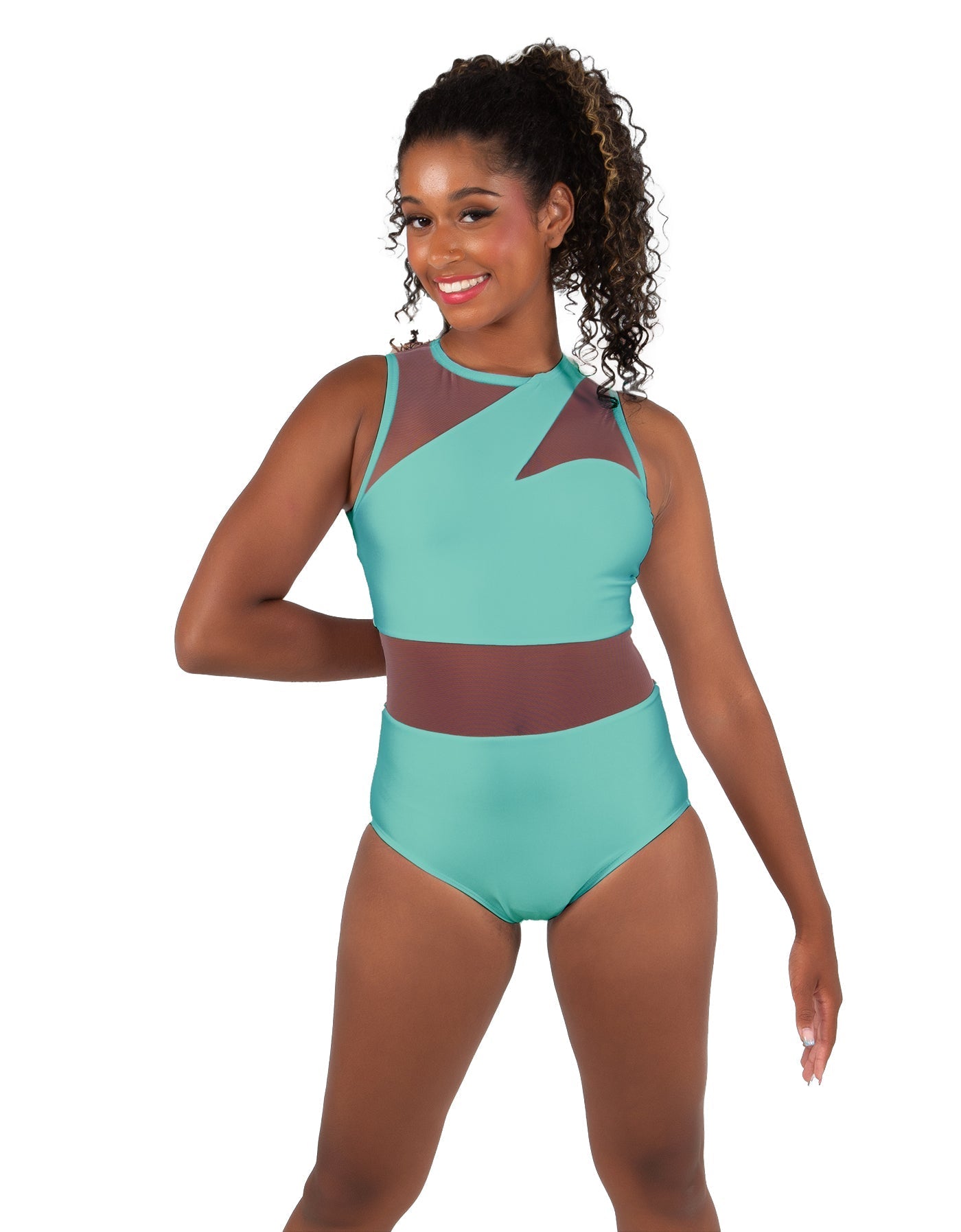 Solid Lycra Ambition Sleeveless Leotard