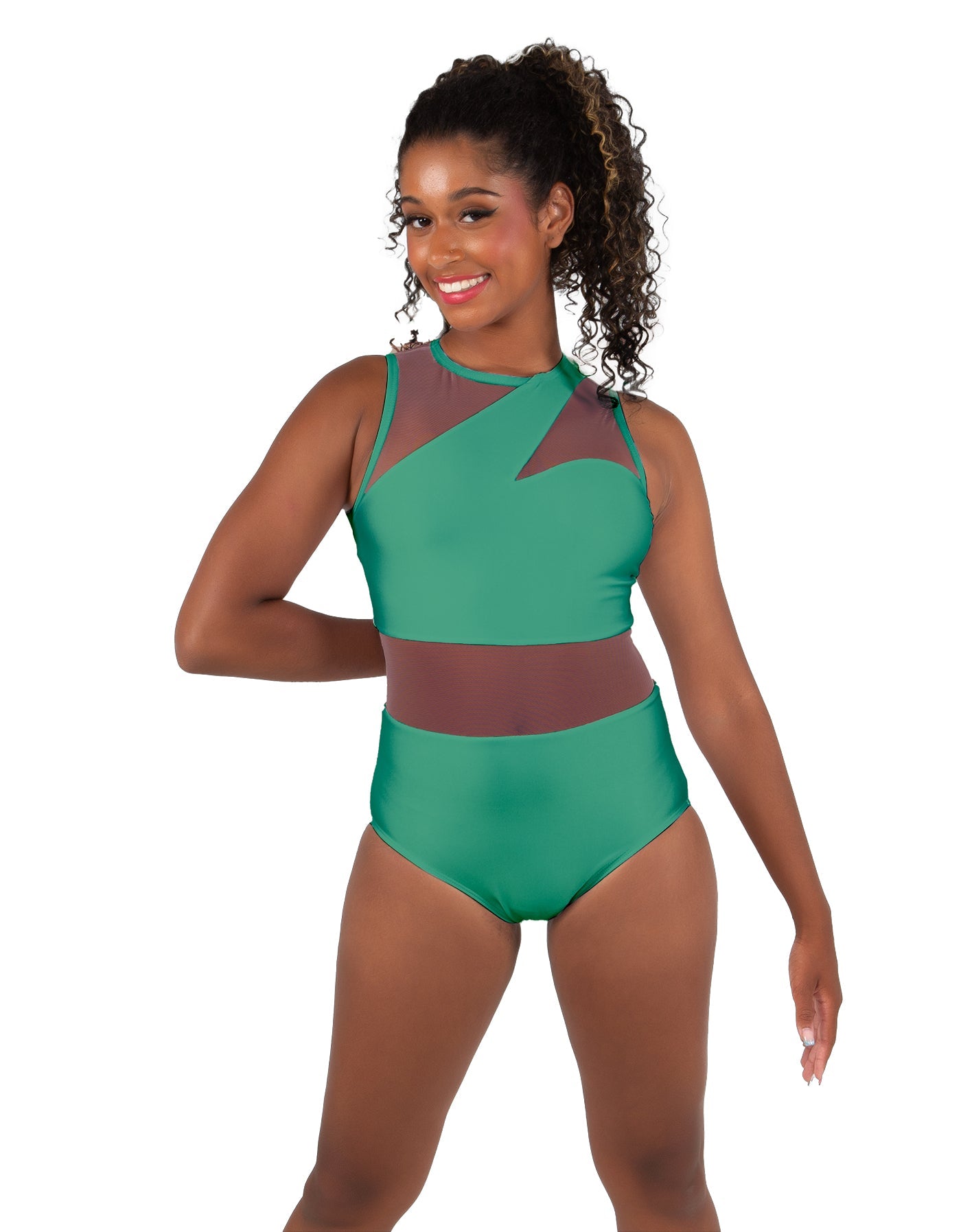 Solid Lycra Ambition Sleeveless Leotard
