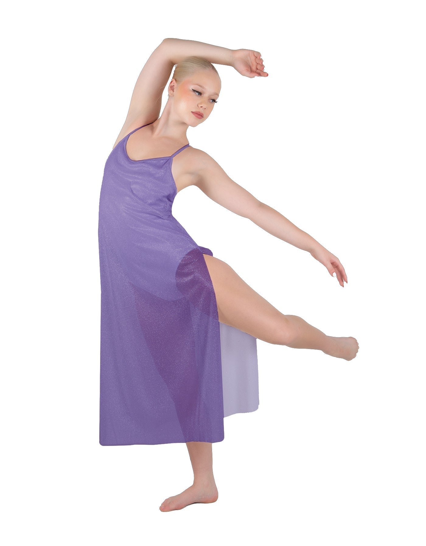 Solid Chiffon Long Panel Dress