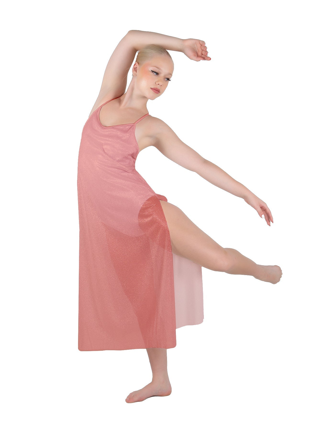 Solid Chiffon Long Panel Dress
