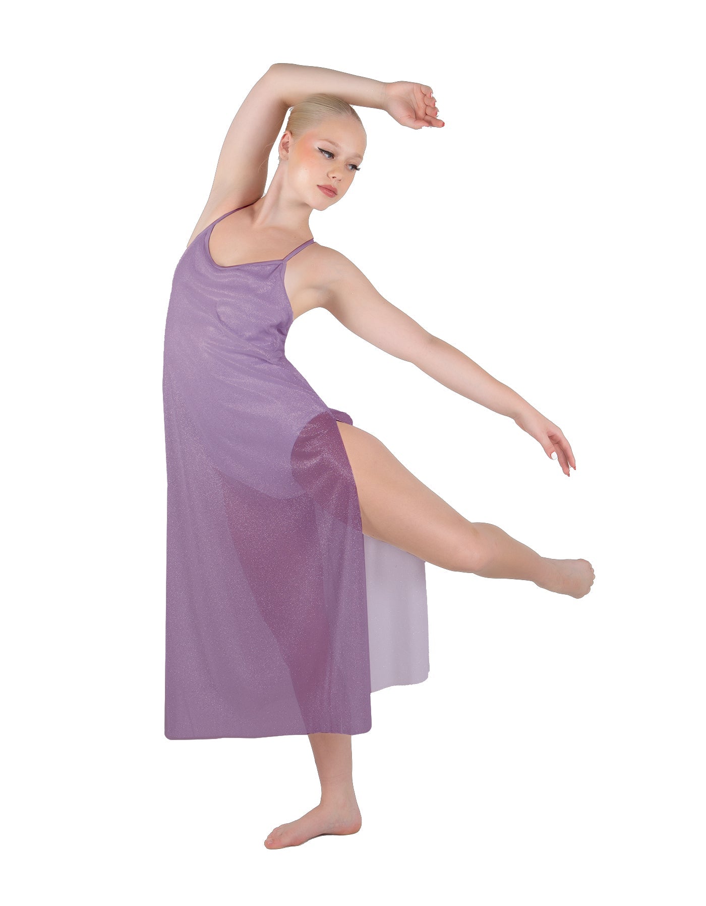 Solid Chiffon Long Panel Dress