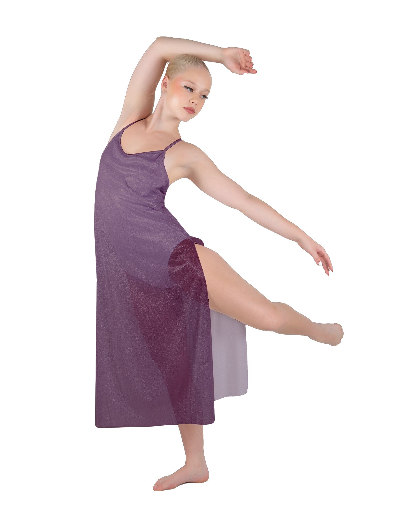 Solid Chiffon Long Panel Dress