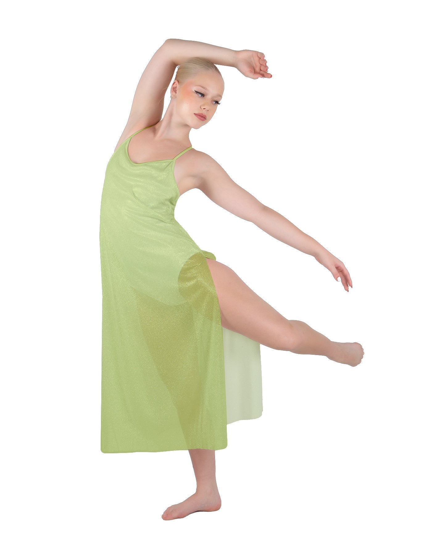 Solid Chiffon Long Panel Dress