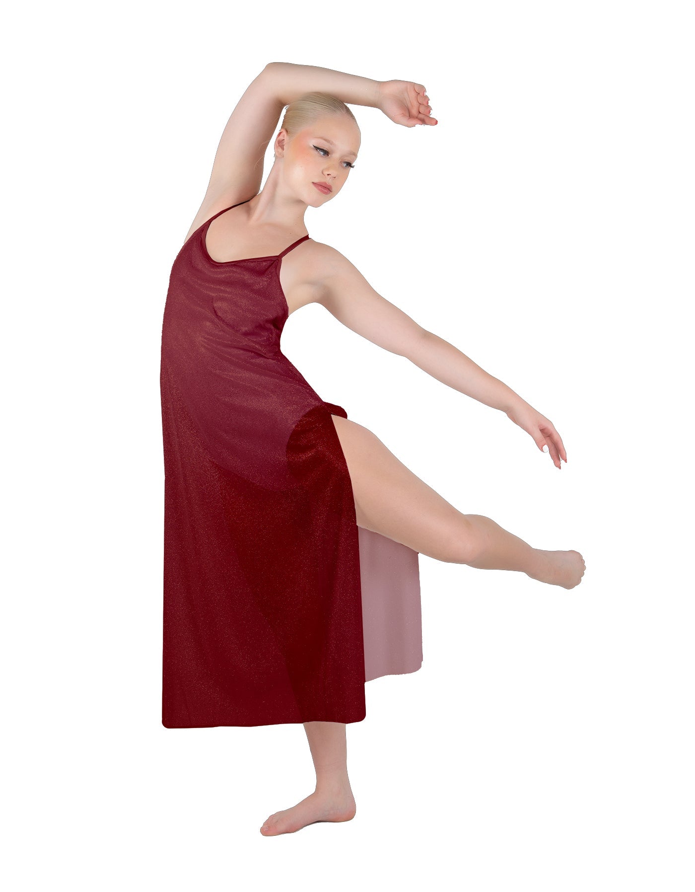 Solid Chiffon Long Panel Dress