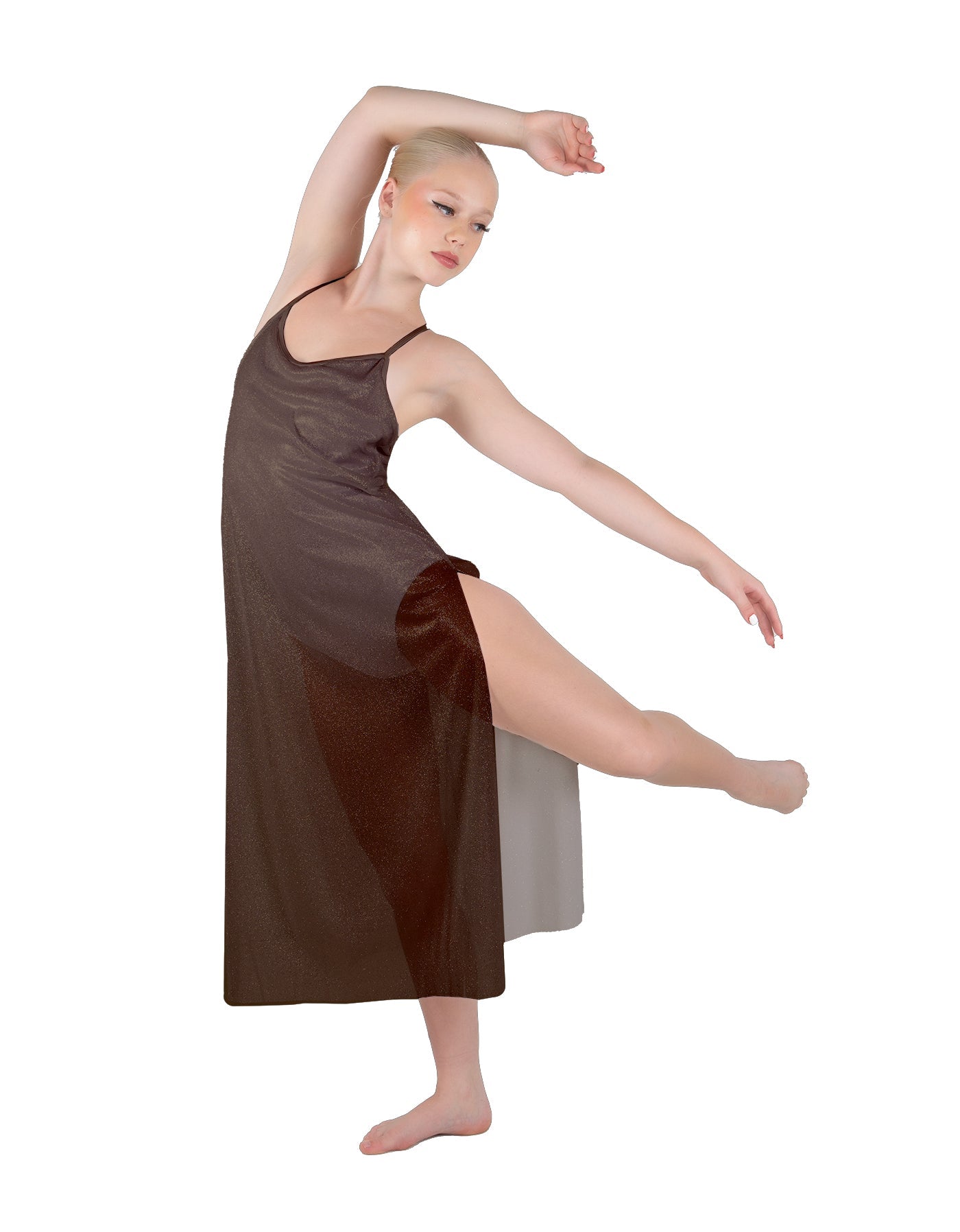 Solid Chiffon Long Panel Dress