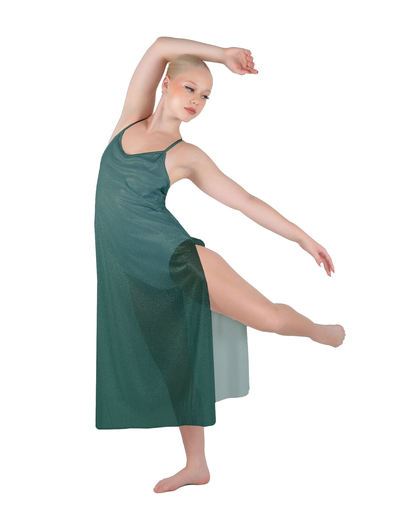Solid Chiffon Long Panel Dress