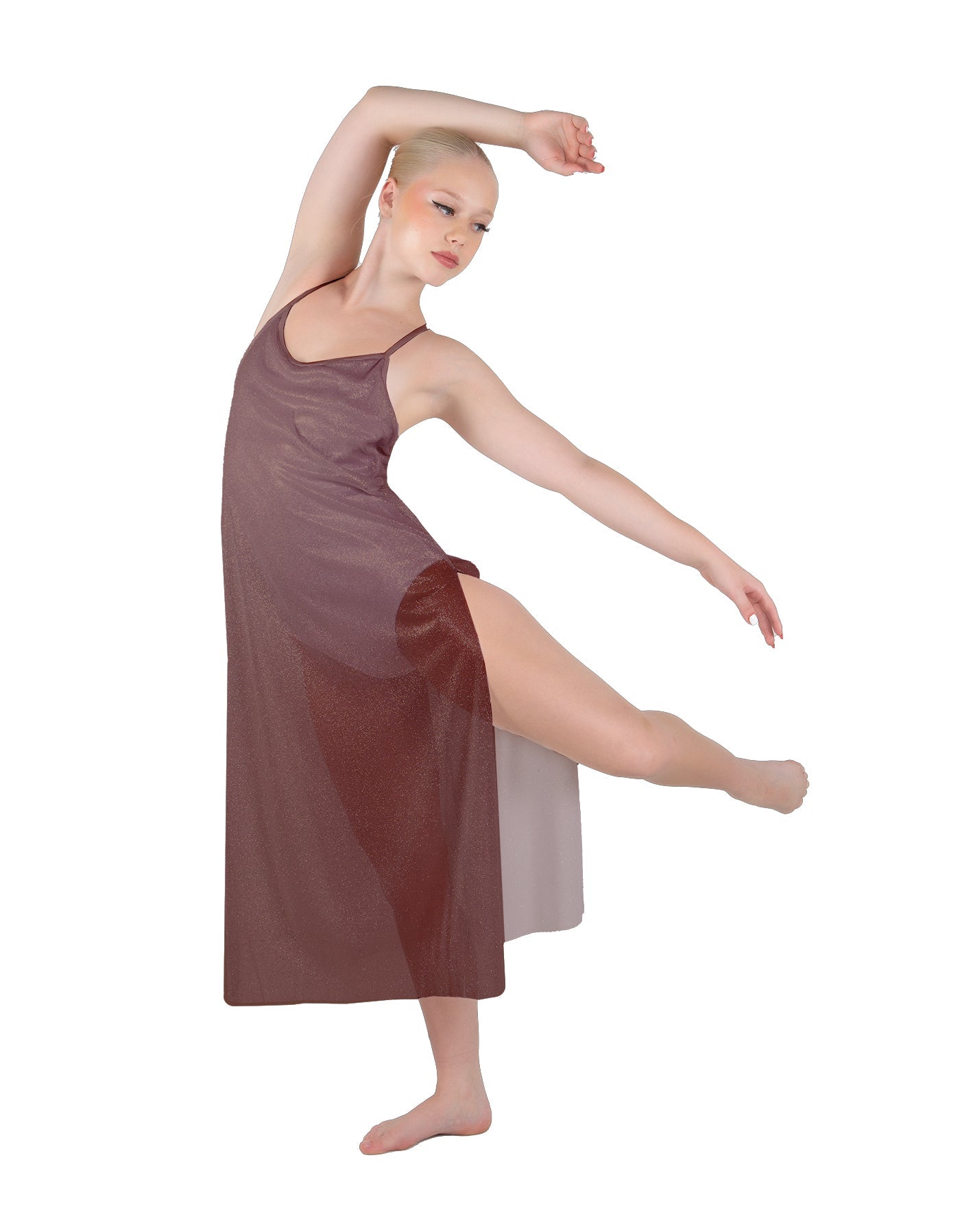 Solid Chiffon Long Panel Dress