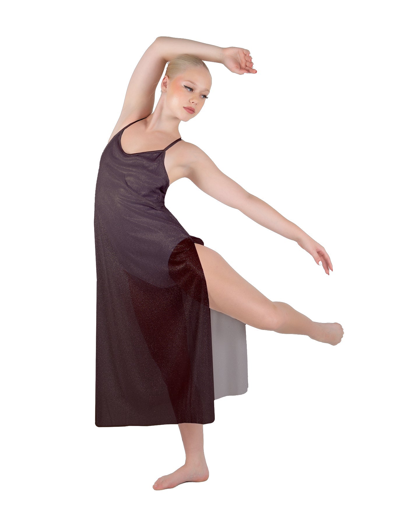 Solid Chiffon Long Panel Dress