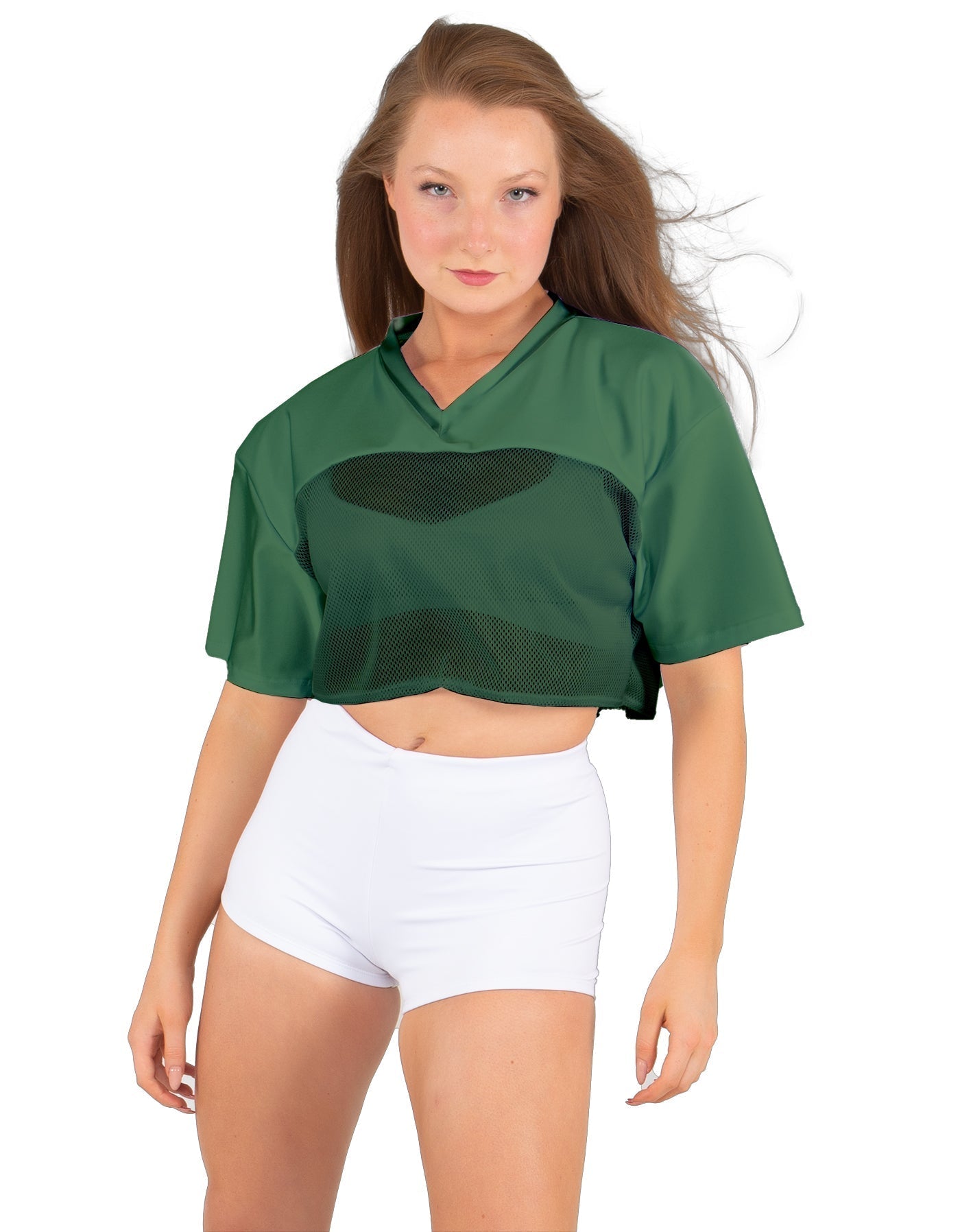 Lycra and Sport Mesh Squad Goal Yoke Tee