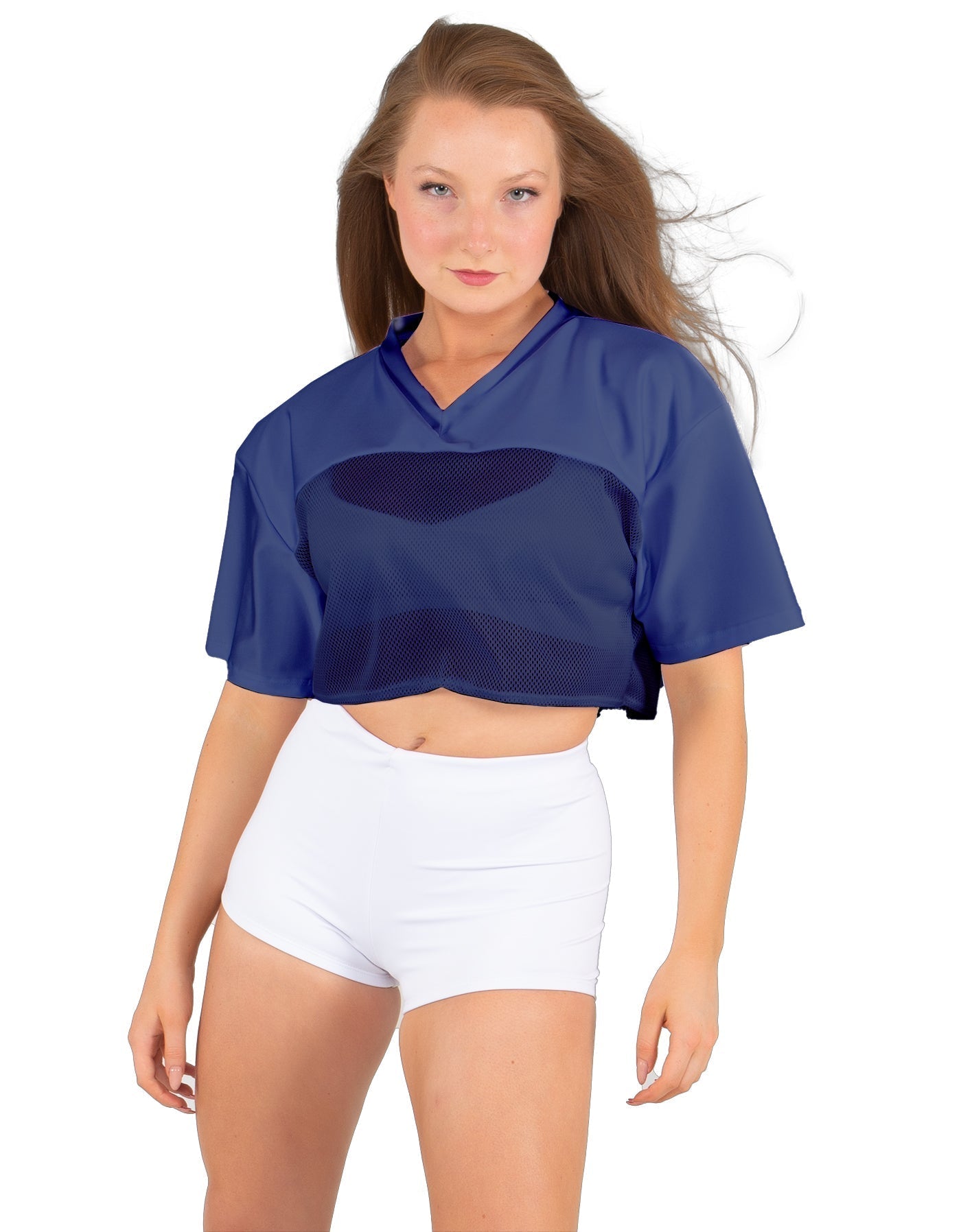 Lycra and Sport Mesh Squad Goal Yoke Tee