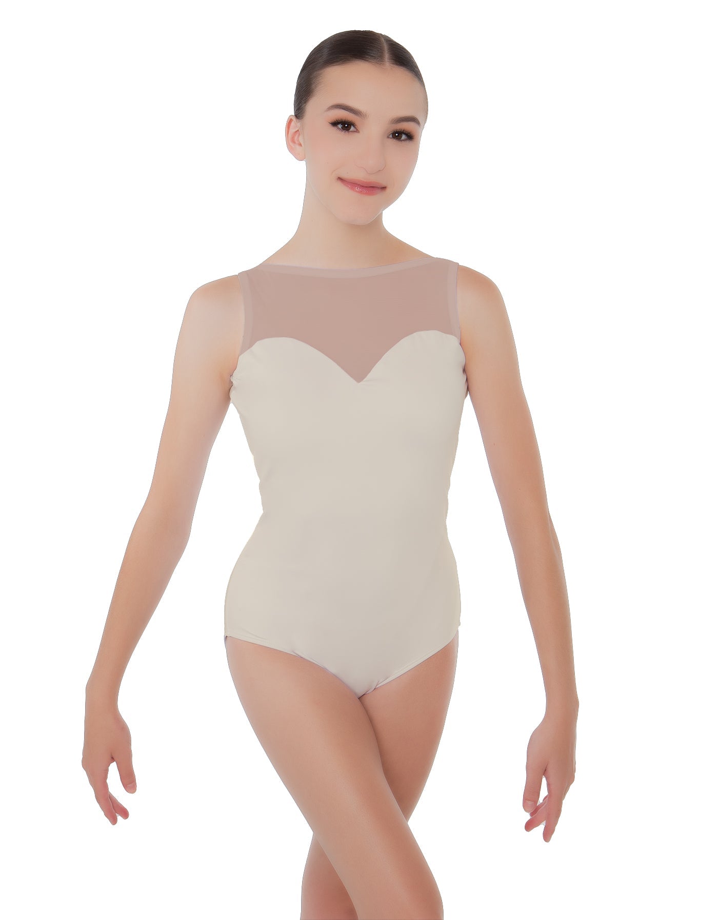 Solid Lycra Mesh Sweetheart Leotard