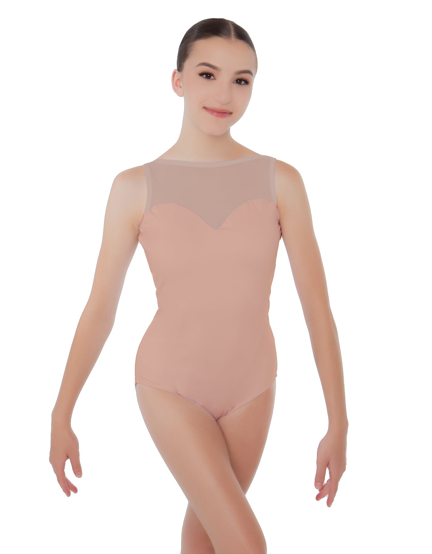 Solid Lycra Mesh Sweetheart Leotard