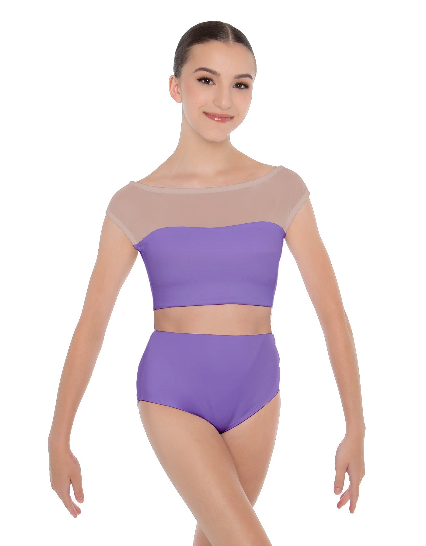 Solid Lycra Posh Crop Top