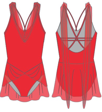 Solid Lycra and Chiffon My Heart will Go On Mini Skirt