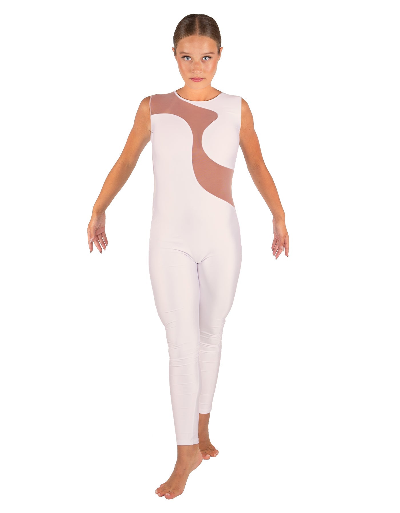 Solid Lycra Shadows Sleeveless Unitard